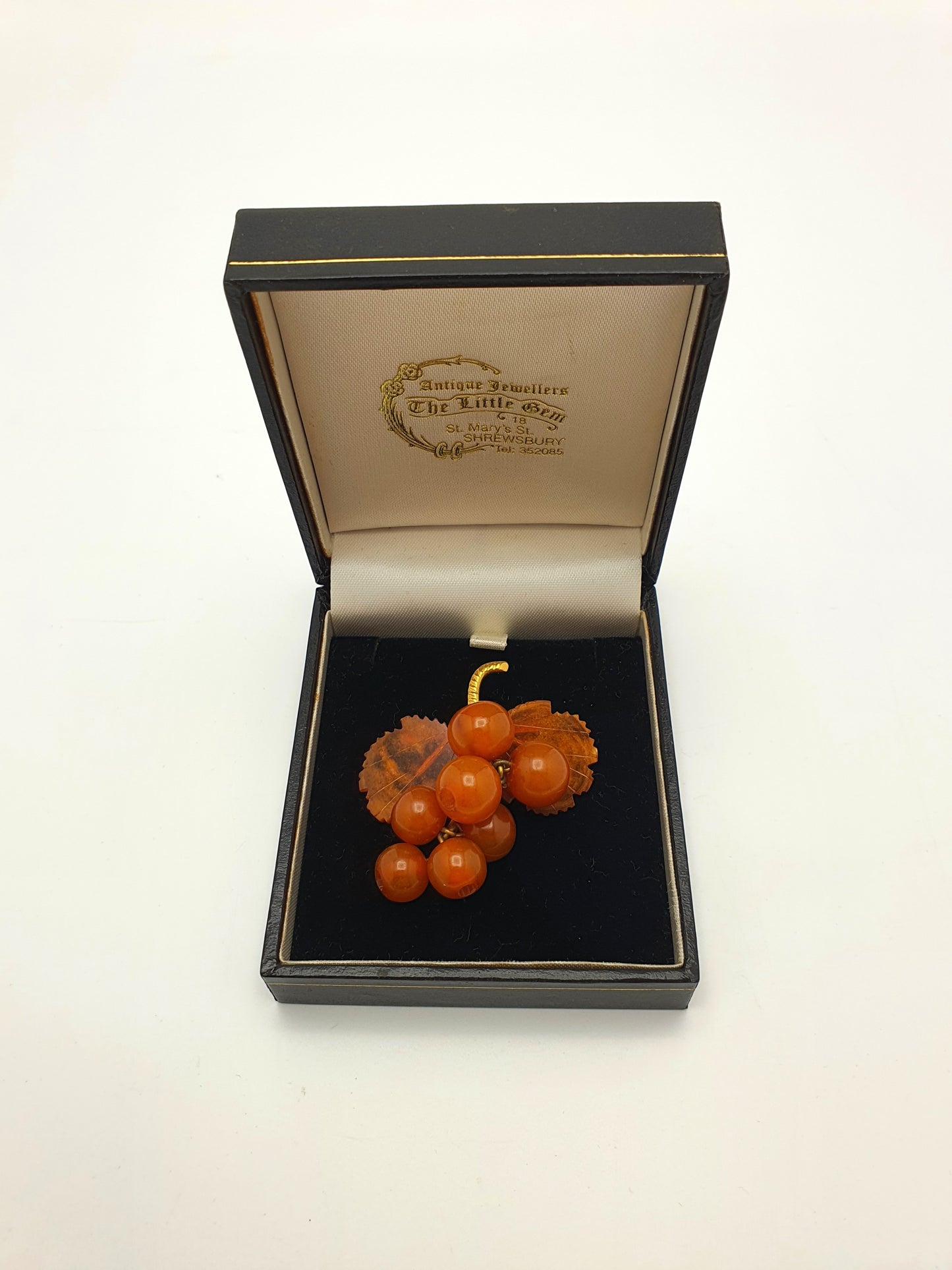 Vintage Grape Cluster Brooch with Lucite Beads – circa 1950