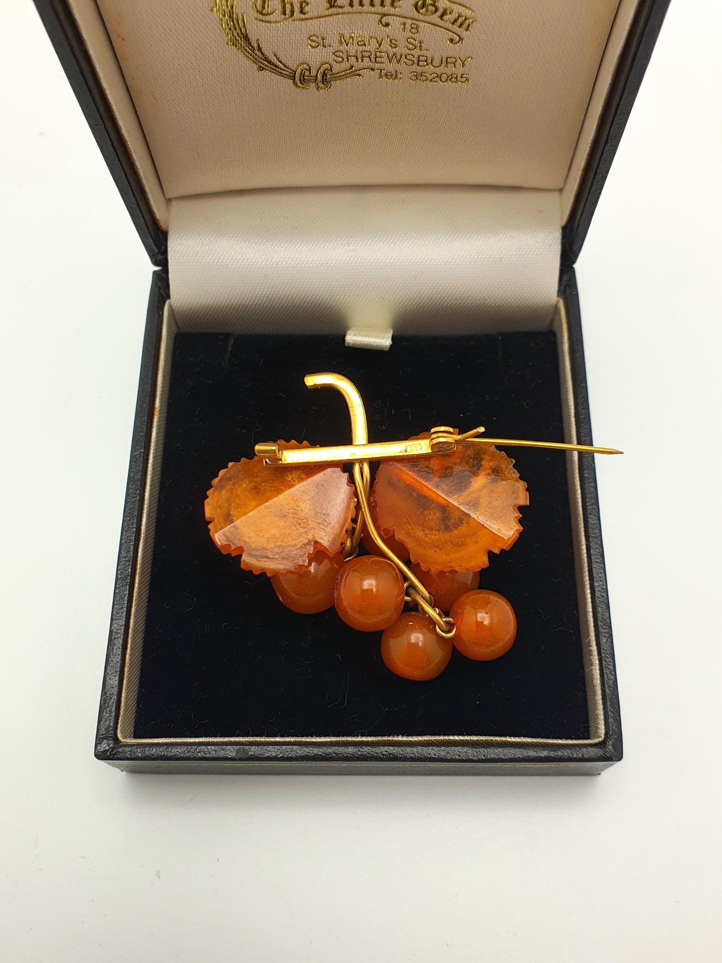 Vintage Grape Cluster Brooch with Lucite Beads – circa 1950