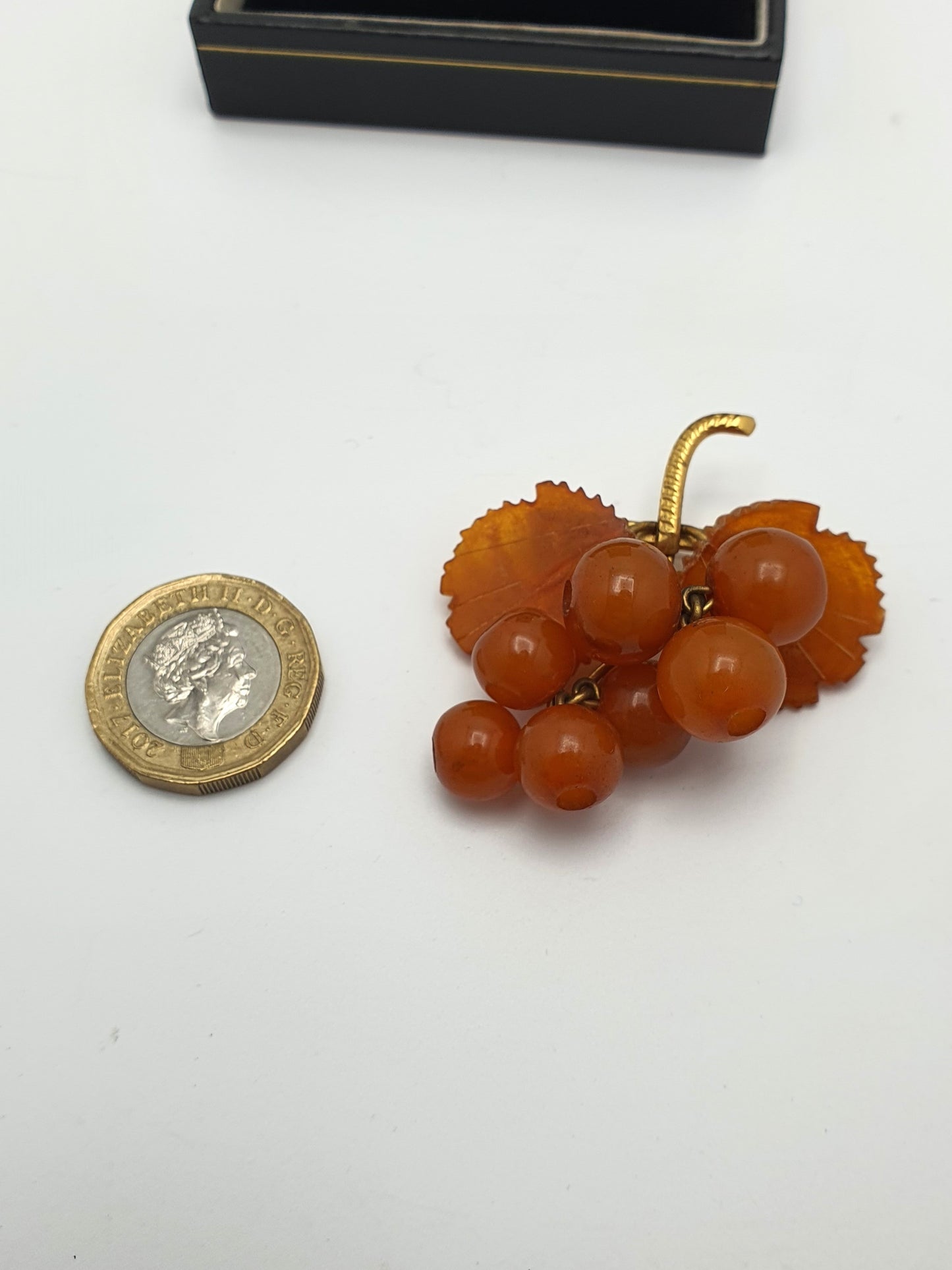 Vintage Grape Cluster Brooch with Lucite Beads – circa 1950