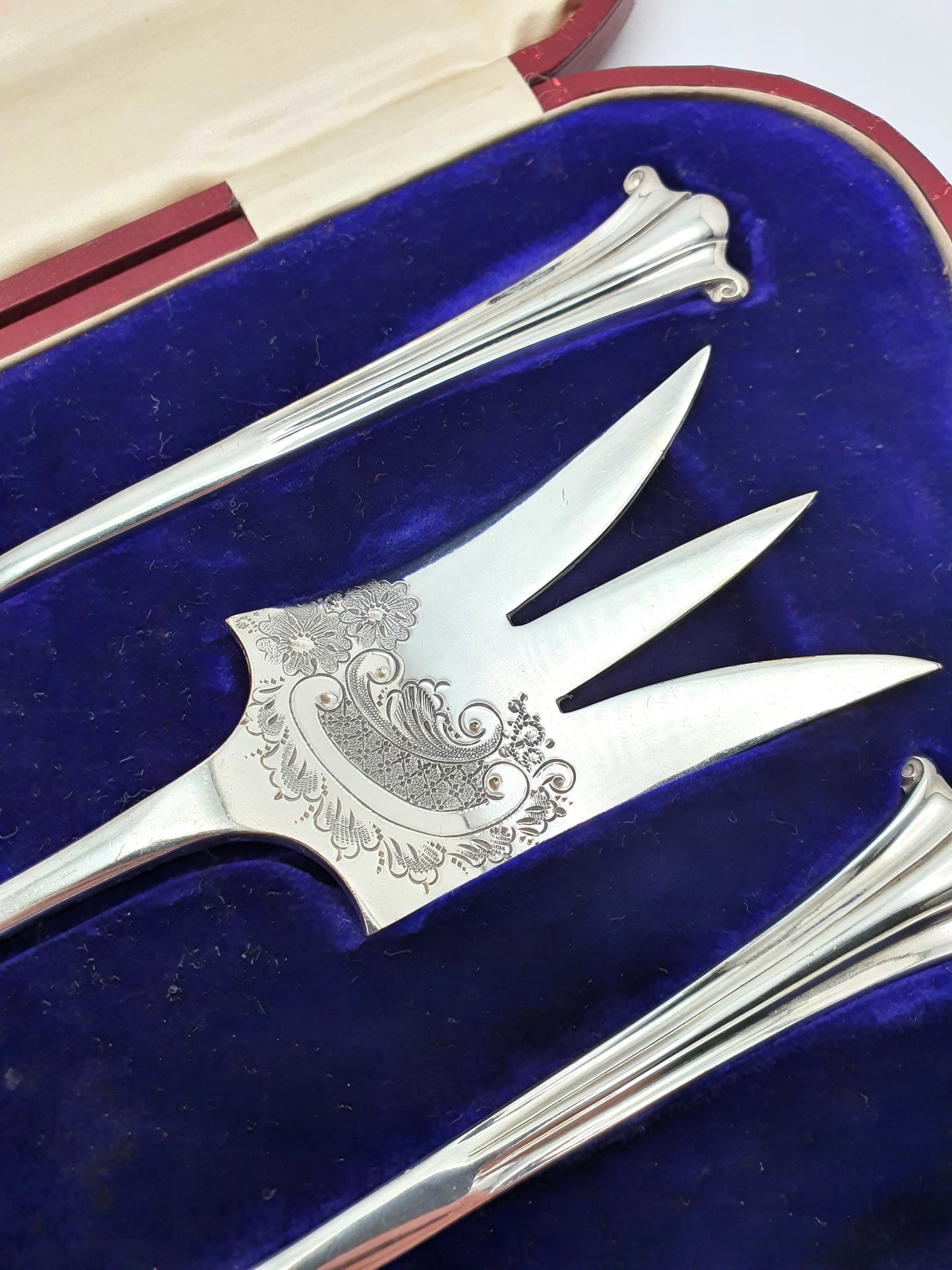 Gorgeous Antique Edwardian Silver-Plated Serving Set in Fitted Case – circa 1905