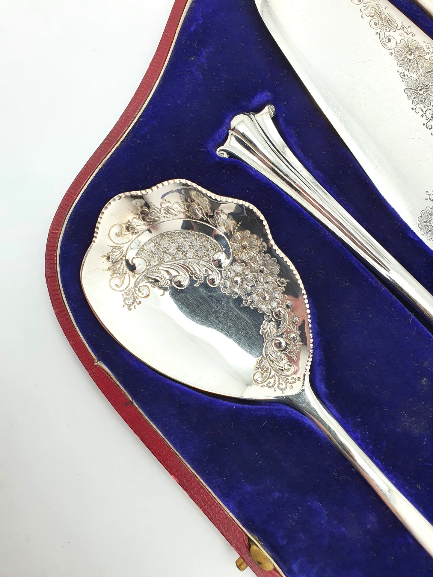 Gorgeous Antique Edwardian Silver-Plated Serving Set in Fitted Case – circa 1905