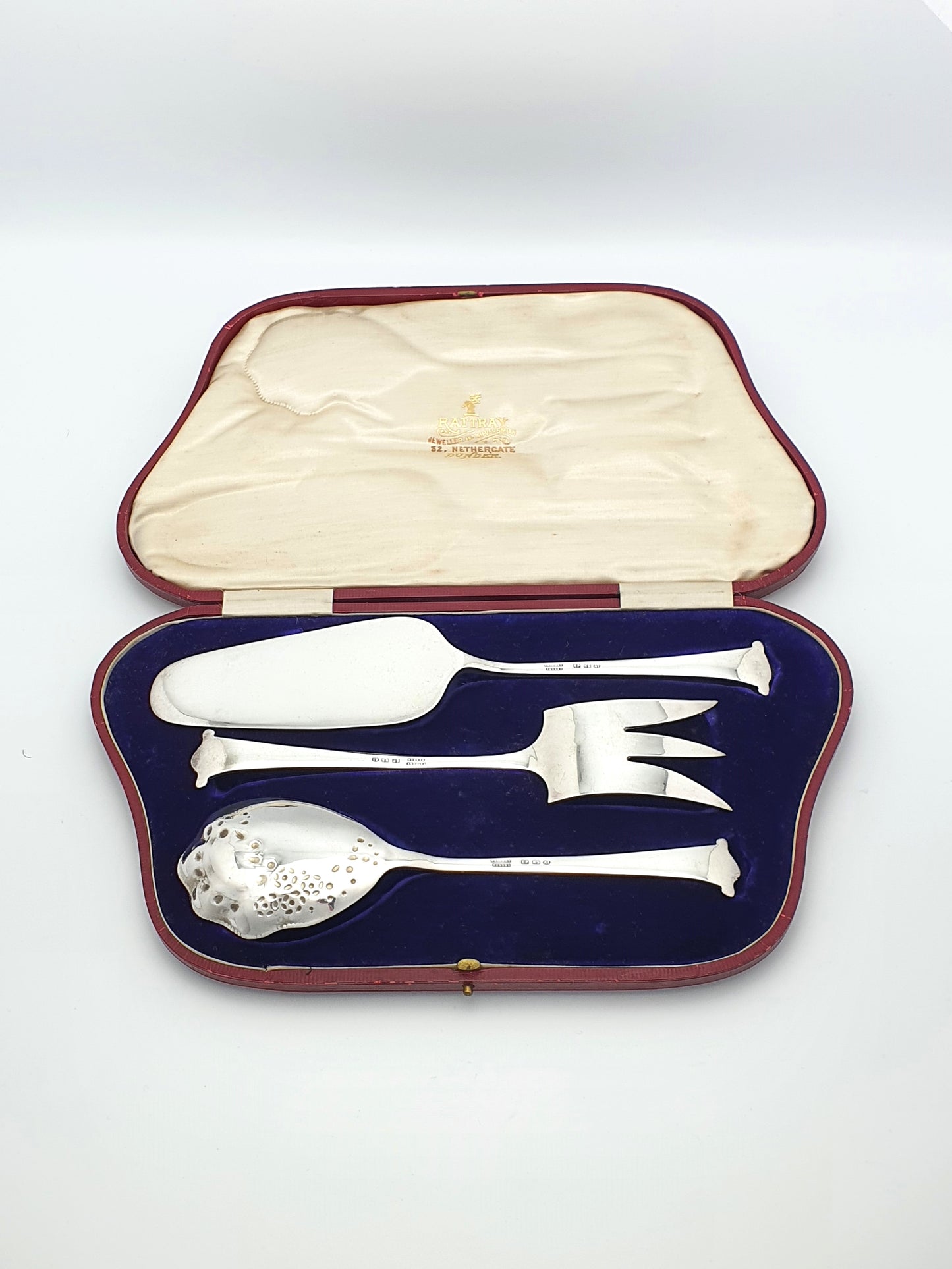 Gorgeous Antique Edwardian Silver-Plated Serving Set in Fitted Case – circa 1905