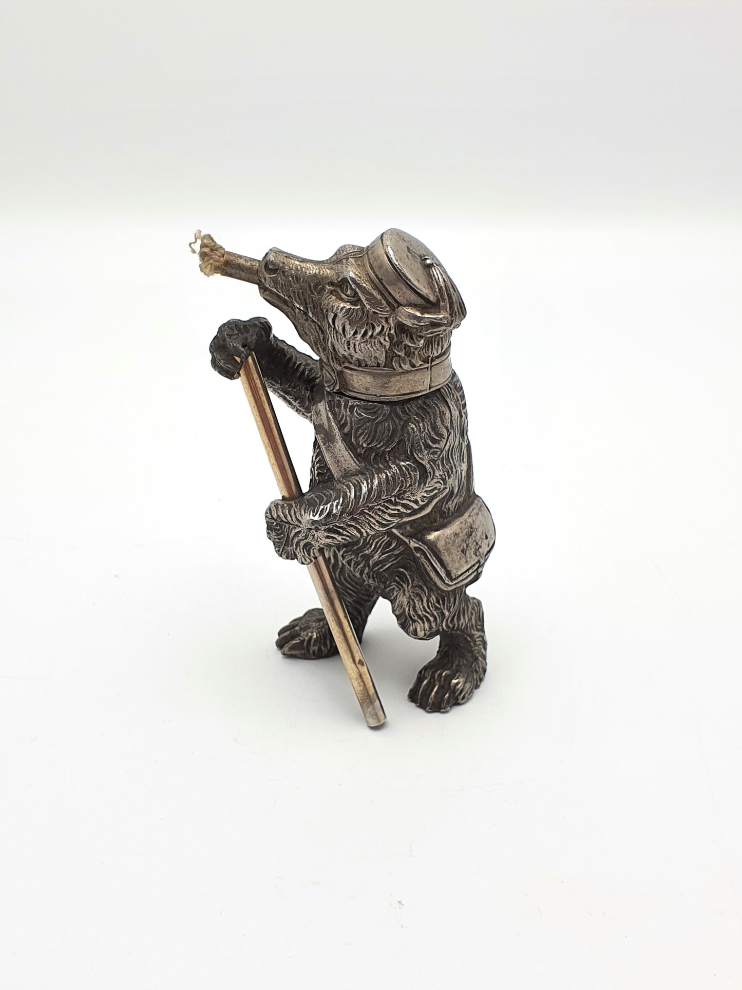 Unusual Antique Edwardian Figural Bear Table Lighter - 1905