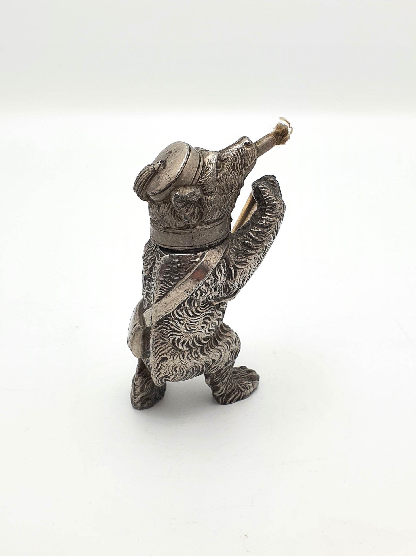 Unusual Antique Edwardian Figural Bear Table Lighter - 1905