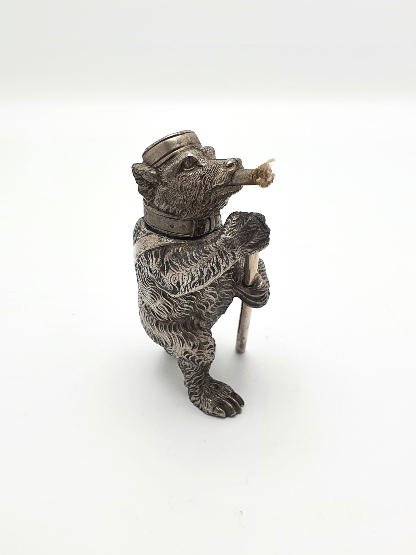 Unusual Antique Edwardian Figural Bear Table Lighter - 1905