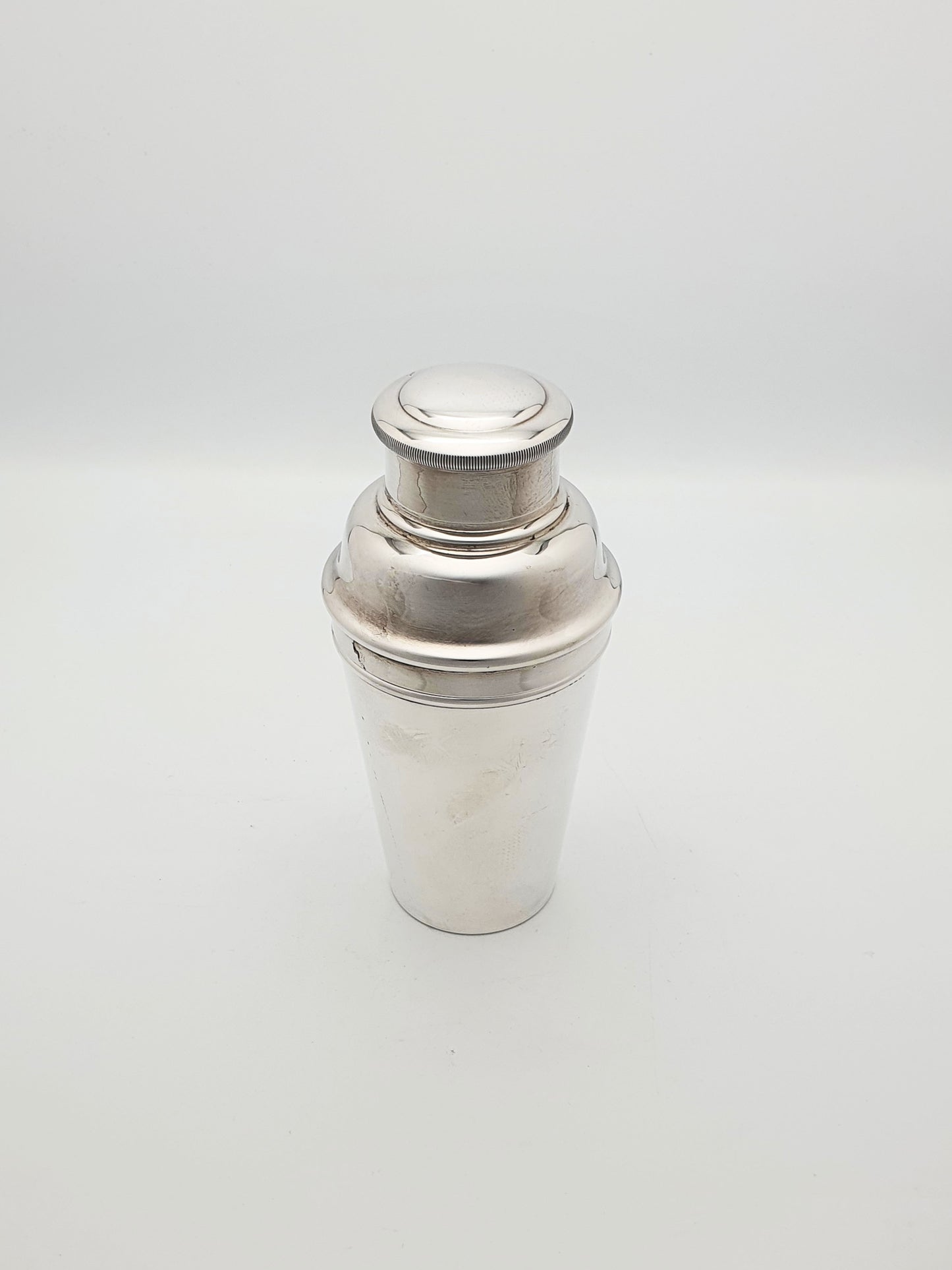 Art Deco Silver-Plated Cocktail Shaker with Built in Ice Breaker – circa 1920’s