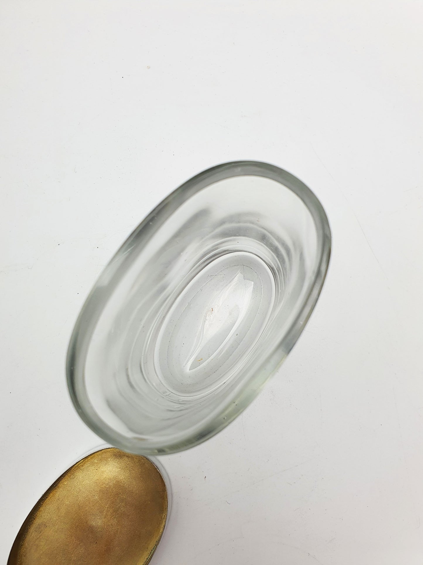 Wonderful Art Deco Silver and Guilloche Enamel Glass Vanity Jar - 1932