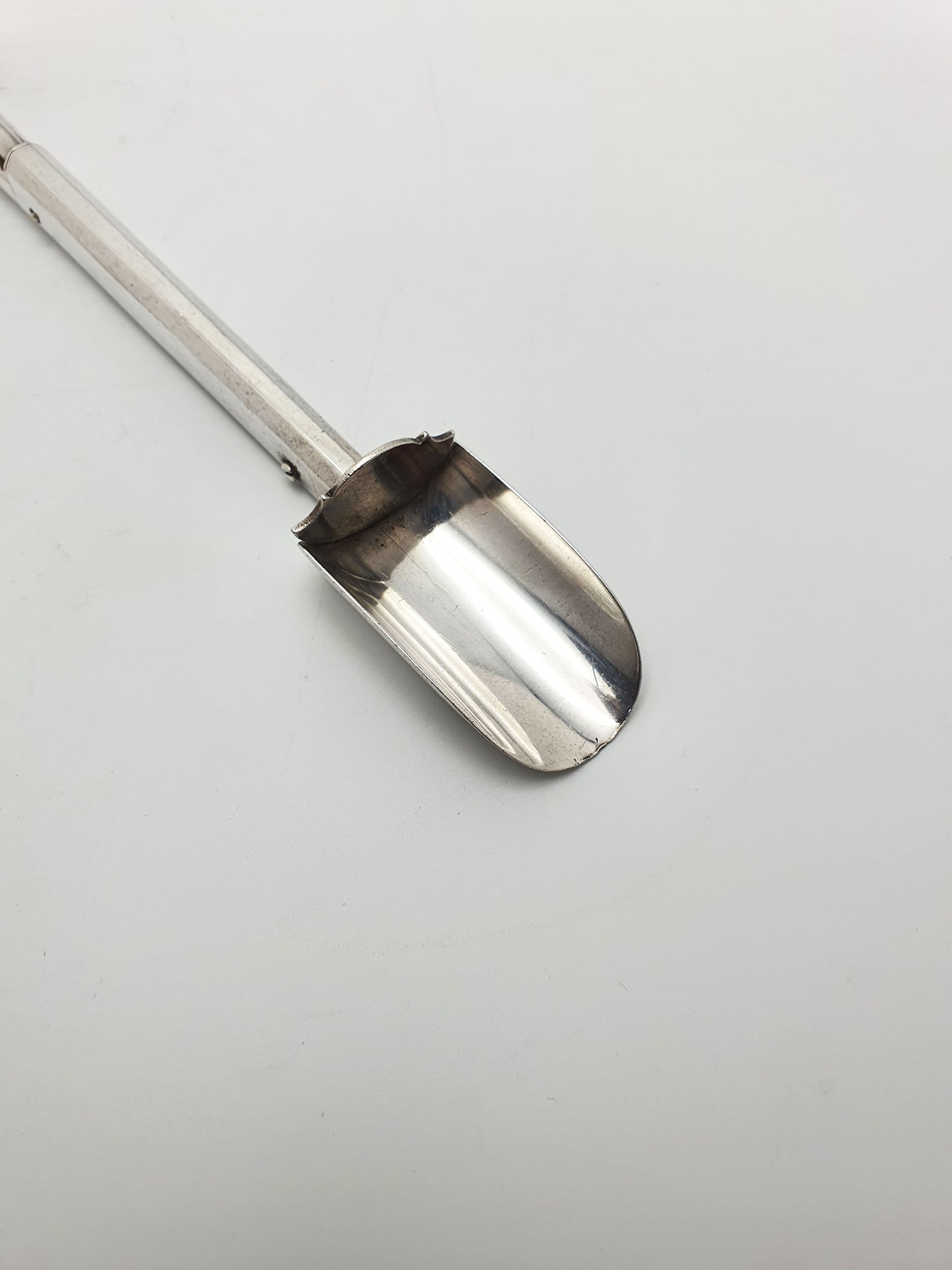 Rare Antique Victorian Elkington Spring Loaded Stilton Scoop – 1879