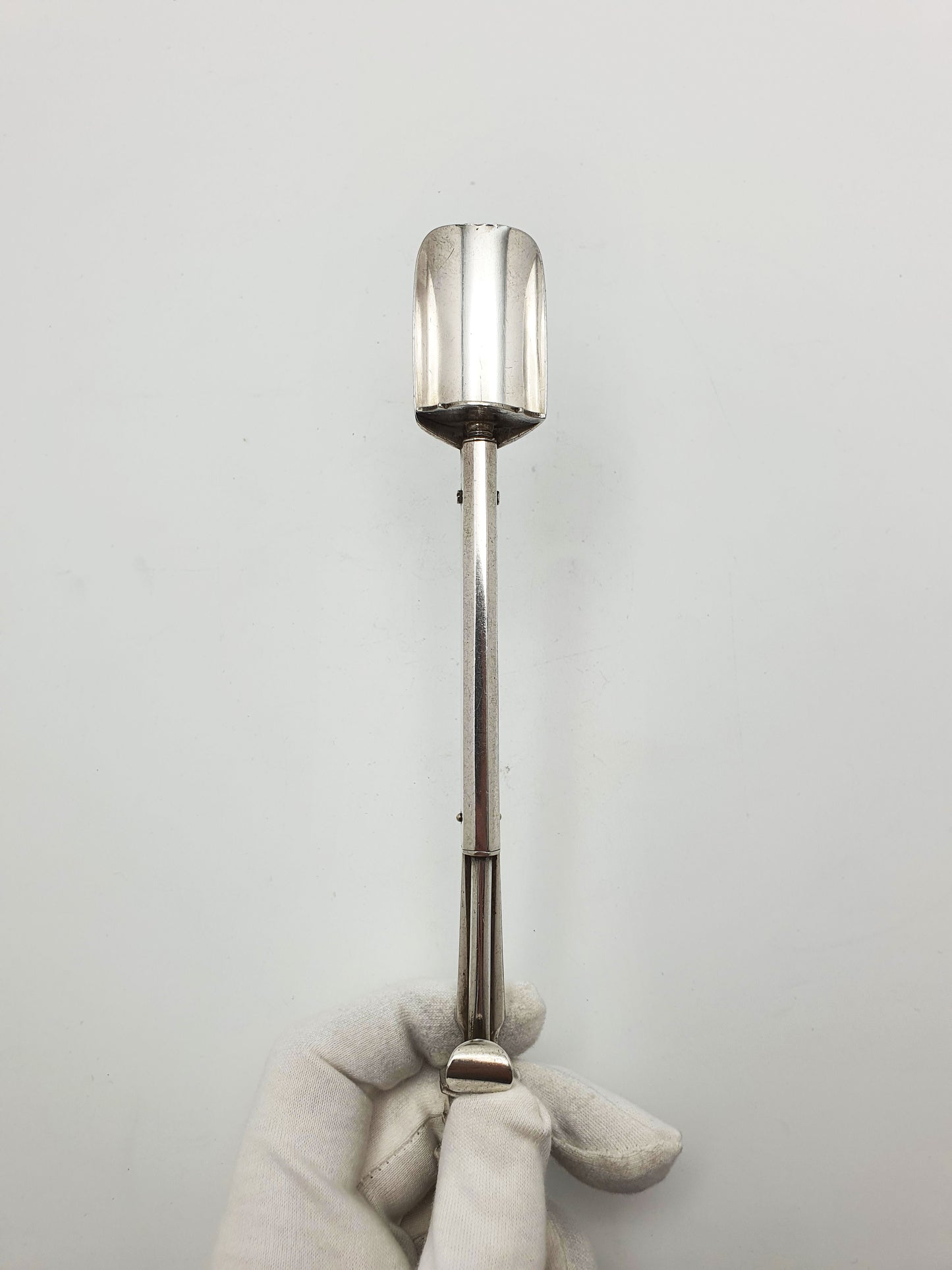 Rare Antique Victorian Elkington Spring Loaded Stilton Scoop – 1879