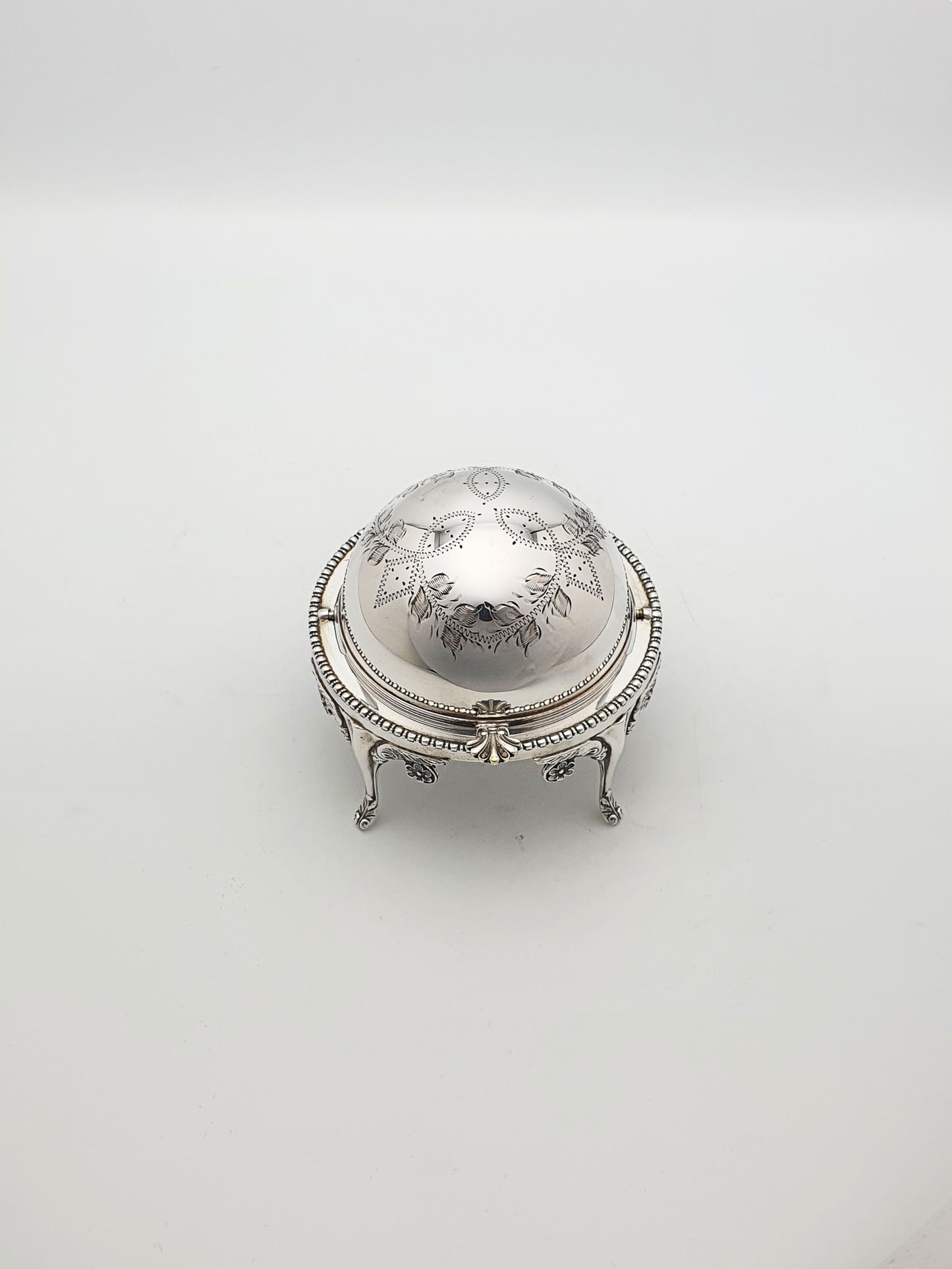 Nice Vintage Domed Caviar/Butter Dish with Glass Insert – circa 1960