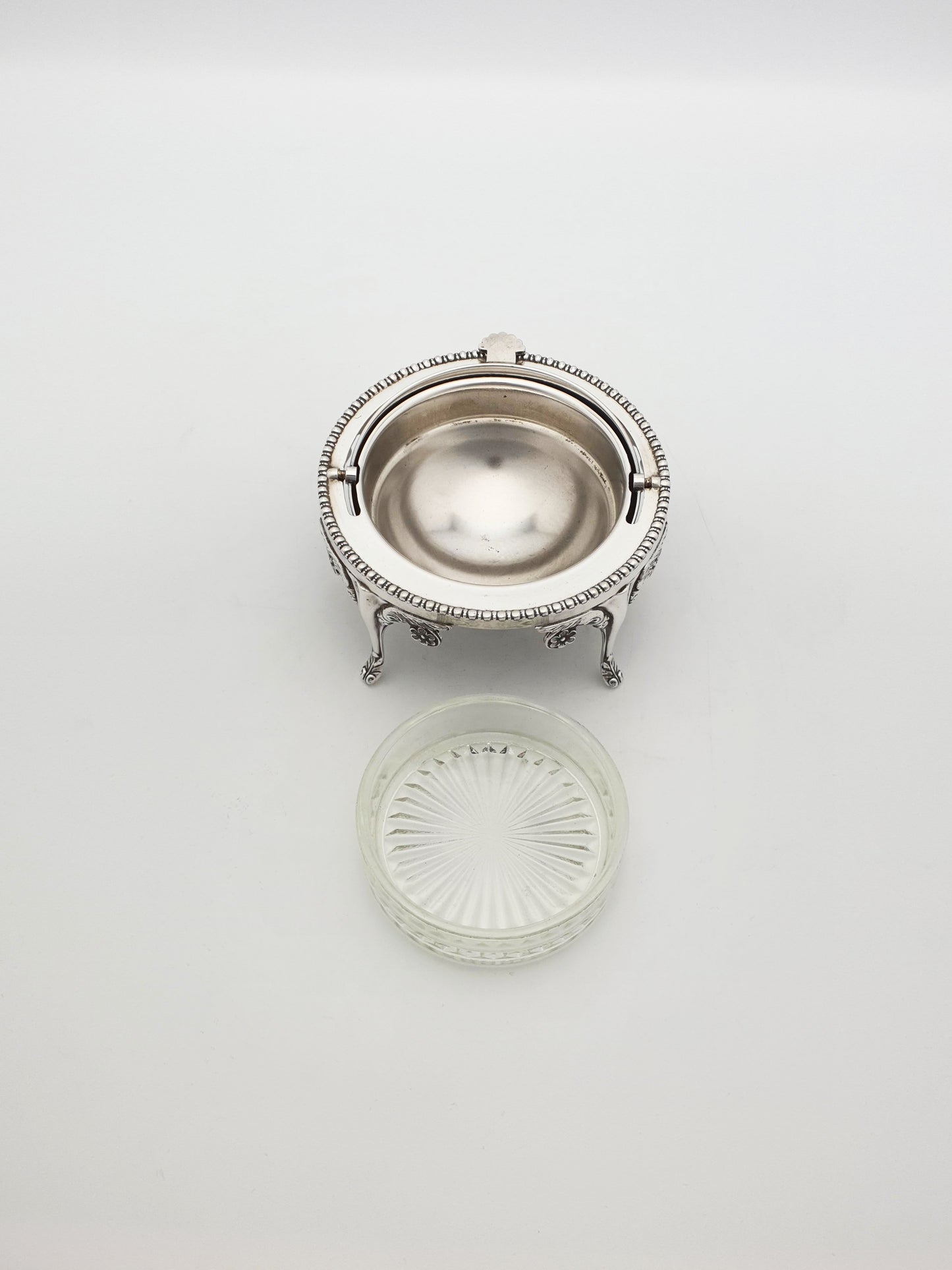 Nice Vintage Domed Caviar/Butter Dish with Glass Insert – circa 1960