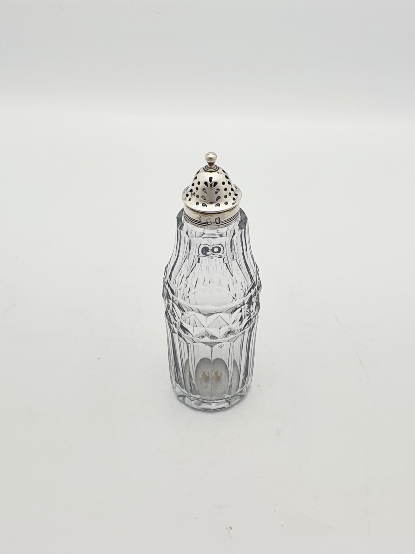 Antique Irish Silver Topped Cut Glass Condiment Bottle – circa 1820