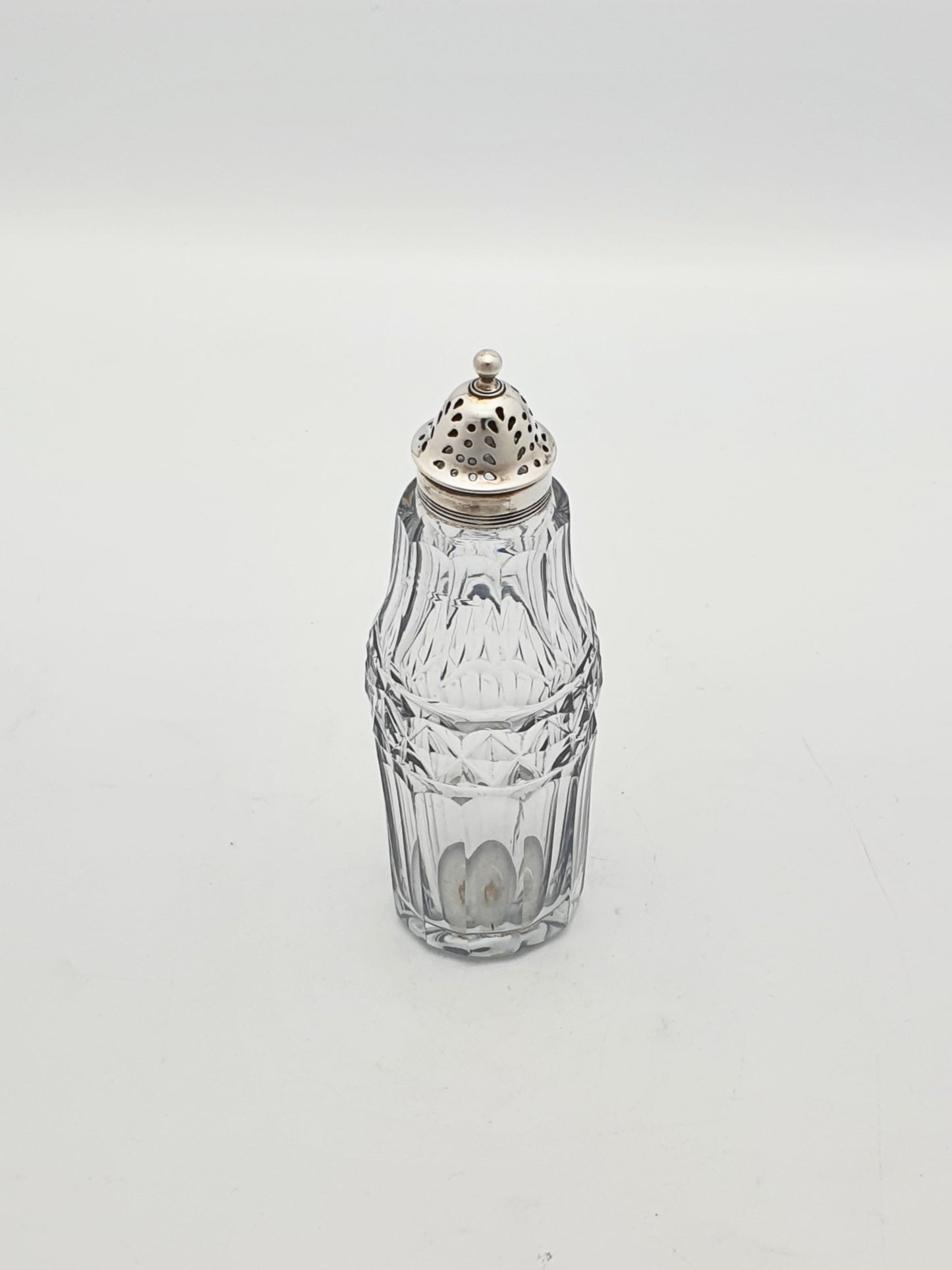 Antique Irish Silver Topped Cut Glass Condiment Bottle – circa 1820