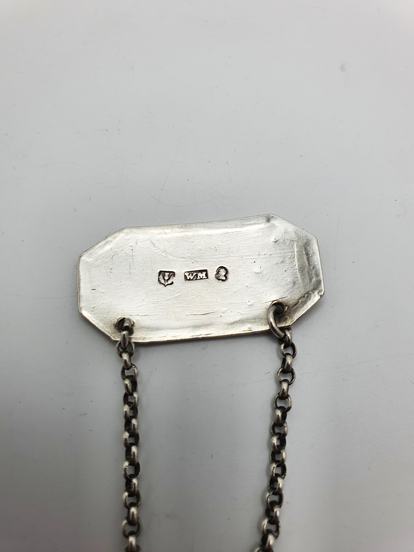 Nice Antique Scottish Silver Rectangular “Whisky” Decanter Label – circa 1820