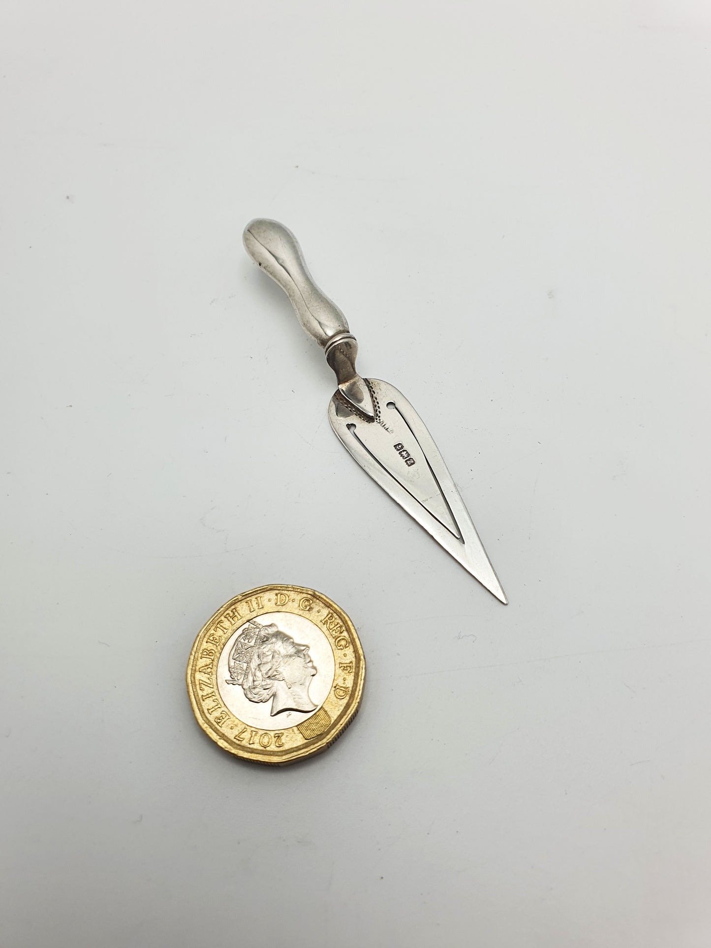 Pretty Antique Sterling Silver Page Marker - 1924