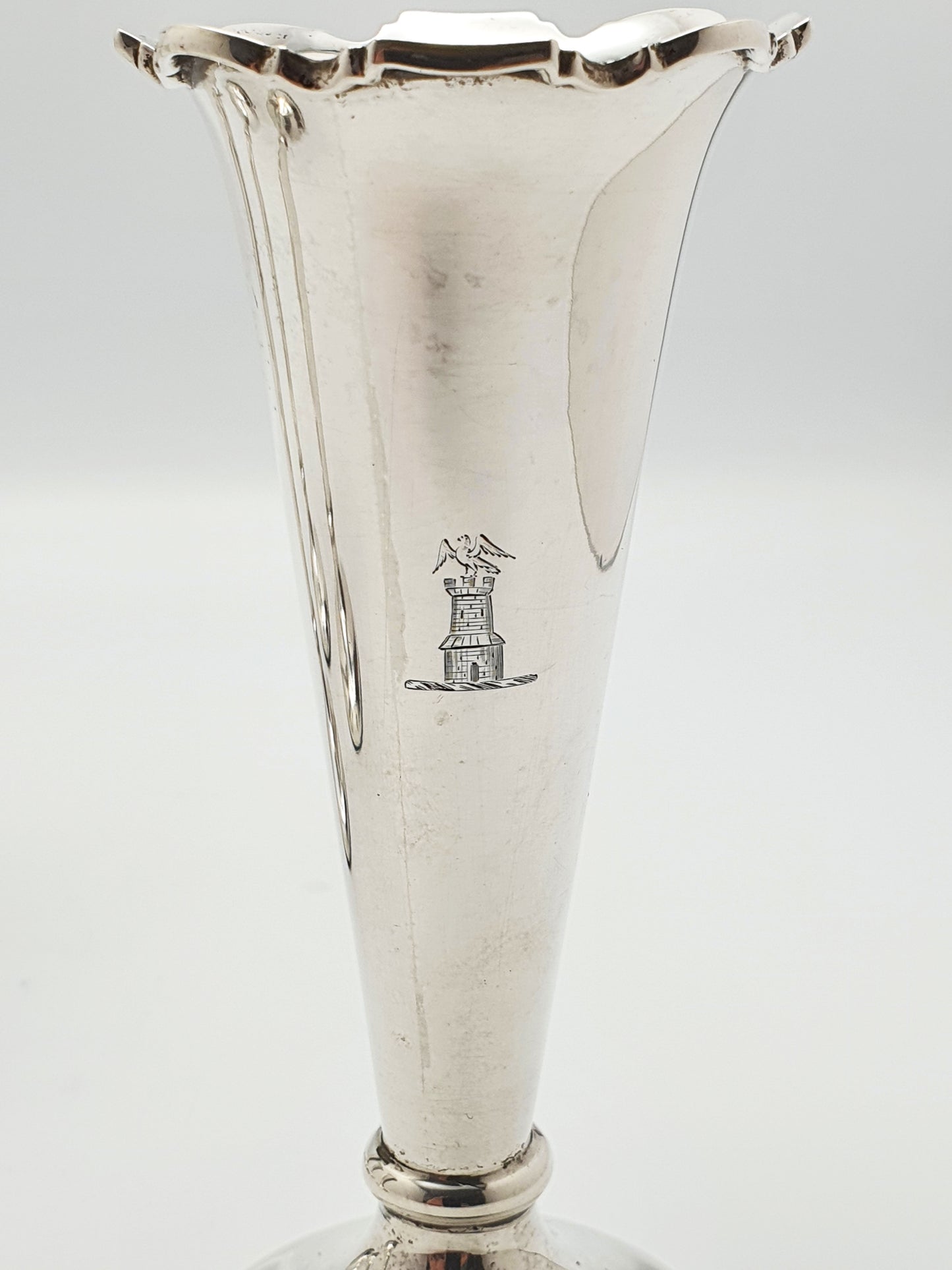 Stunning Set of Four Antique Edwardian Silver Bud Vases - 1908