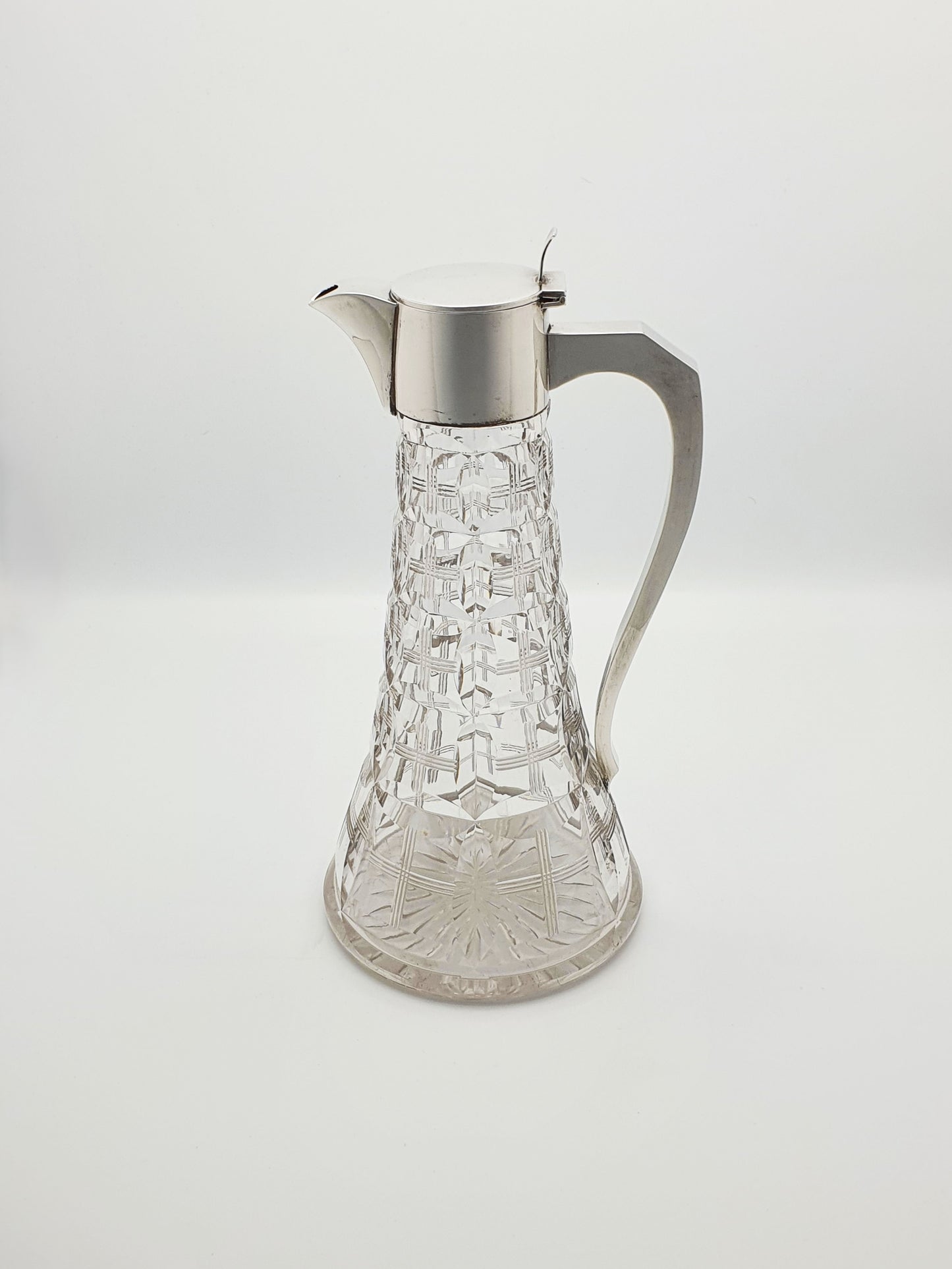 Stunning Antique Silver Topped Claret Jug - 1924