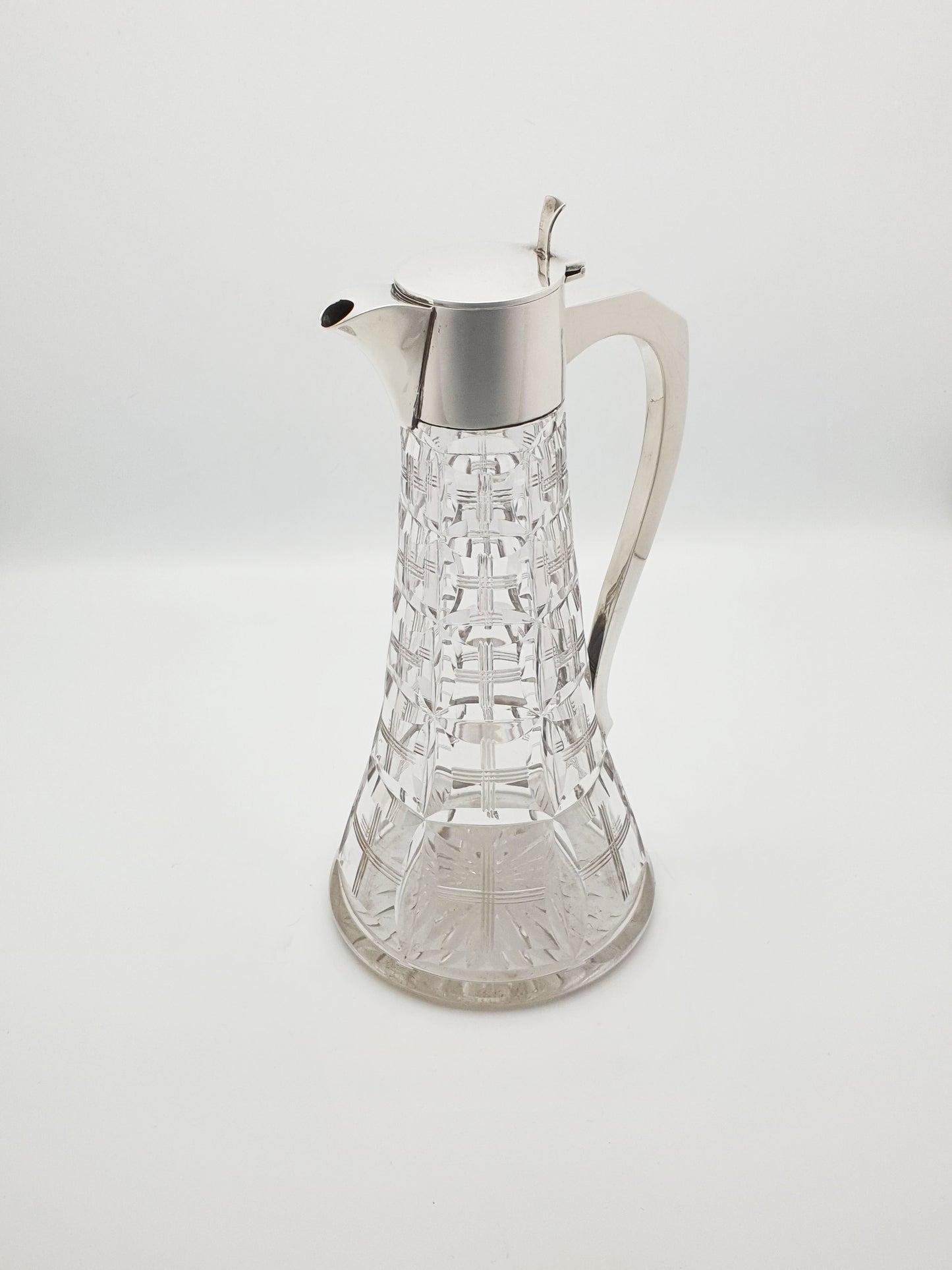 Stunning Antique Silver Topped Claret Jug - 1924