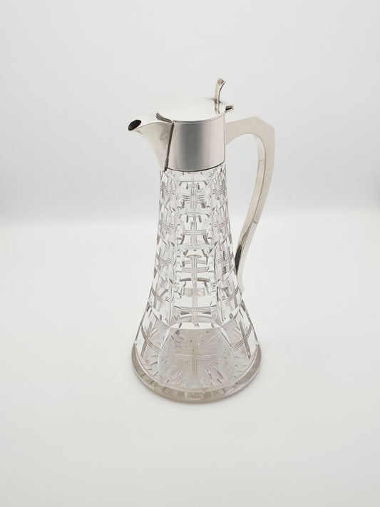 Stunning Antique Silver Topped Claret Jug - 1924