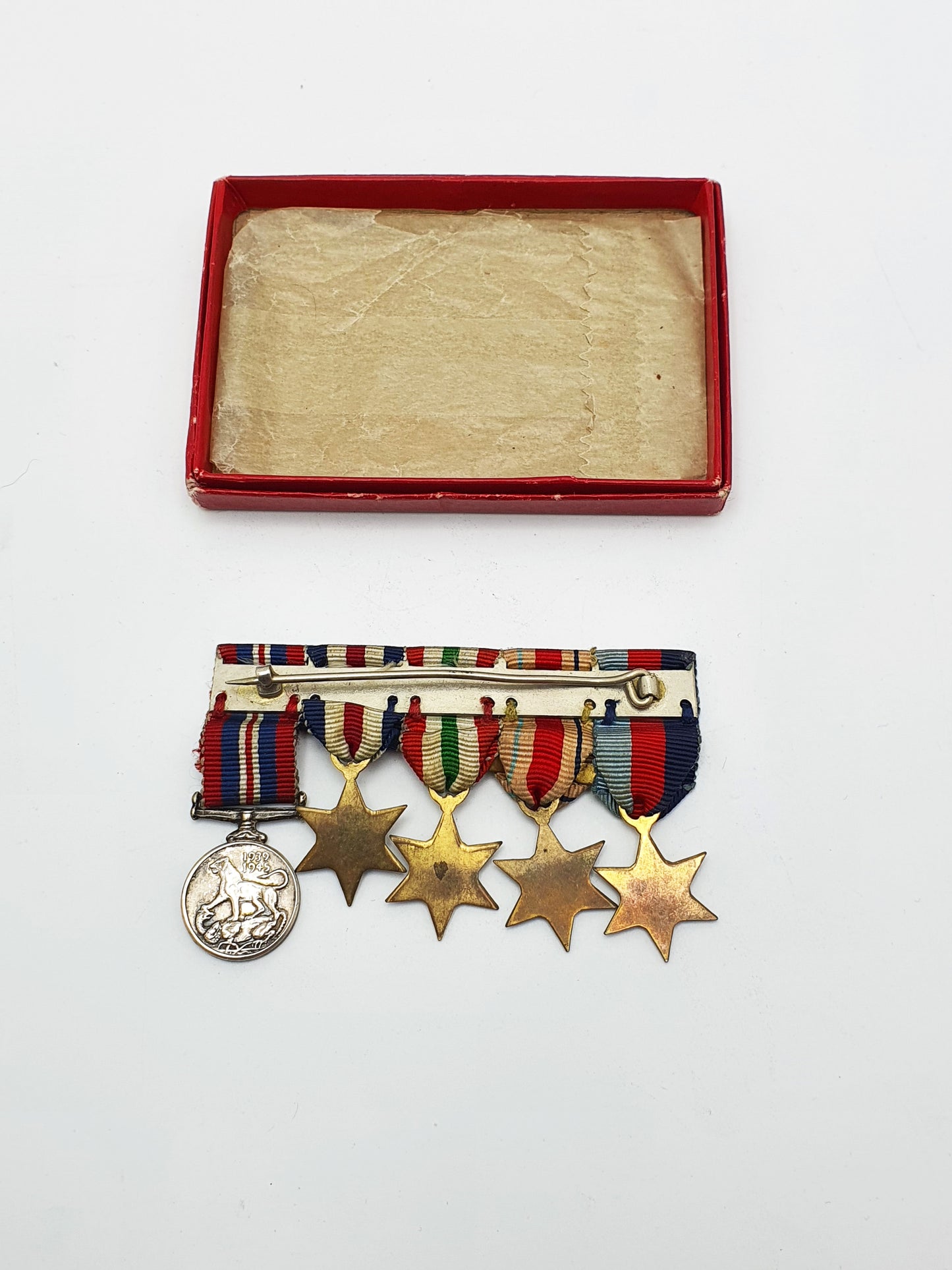 WWII British Miniature Medal Grouping with Four Campaign Stars and War Medal – circa 1945