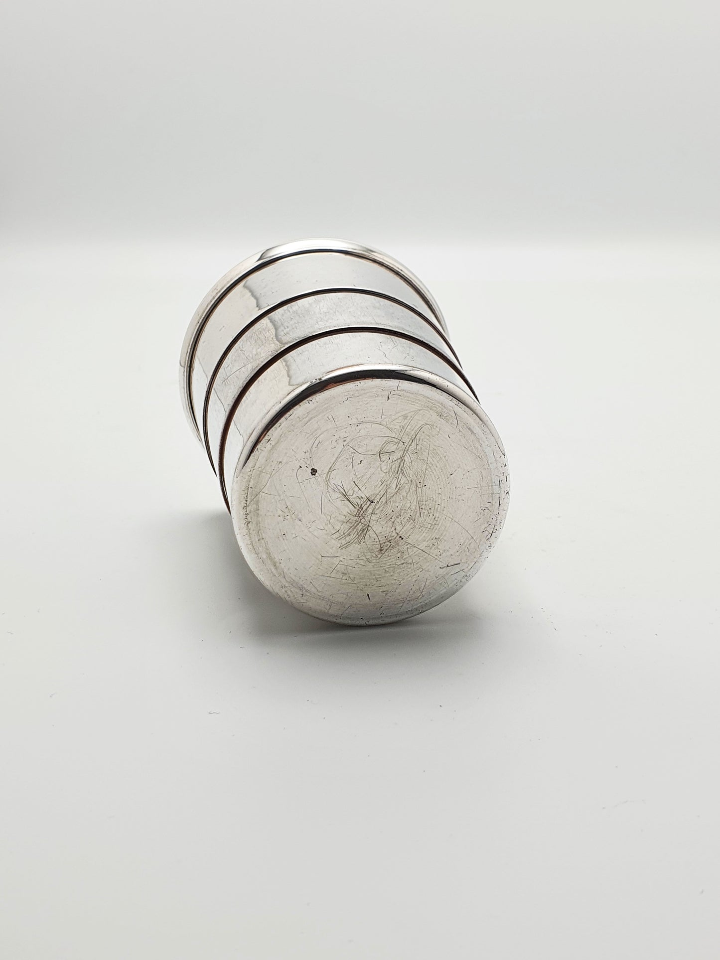 Charming Antique Silver-Plated Collapsible Travel Cup with Original Case – circa 1890