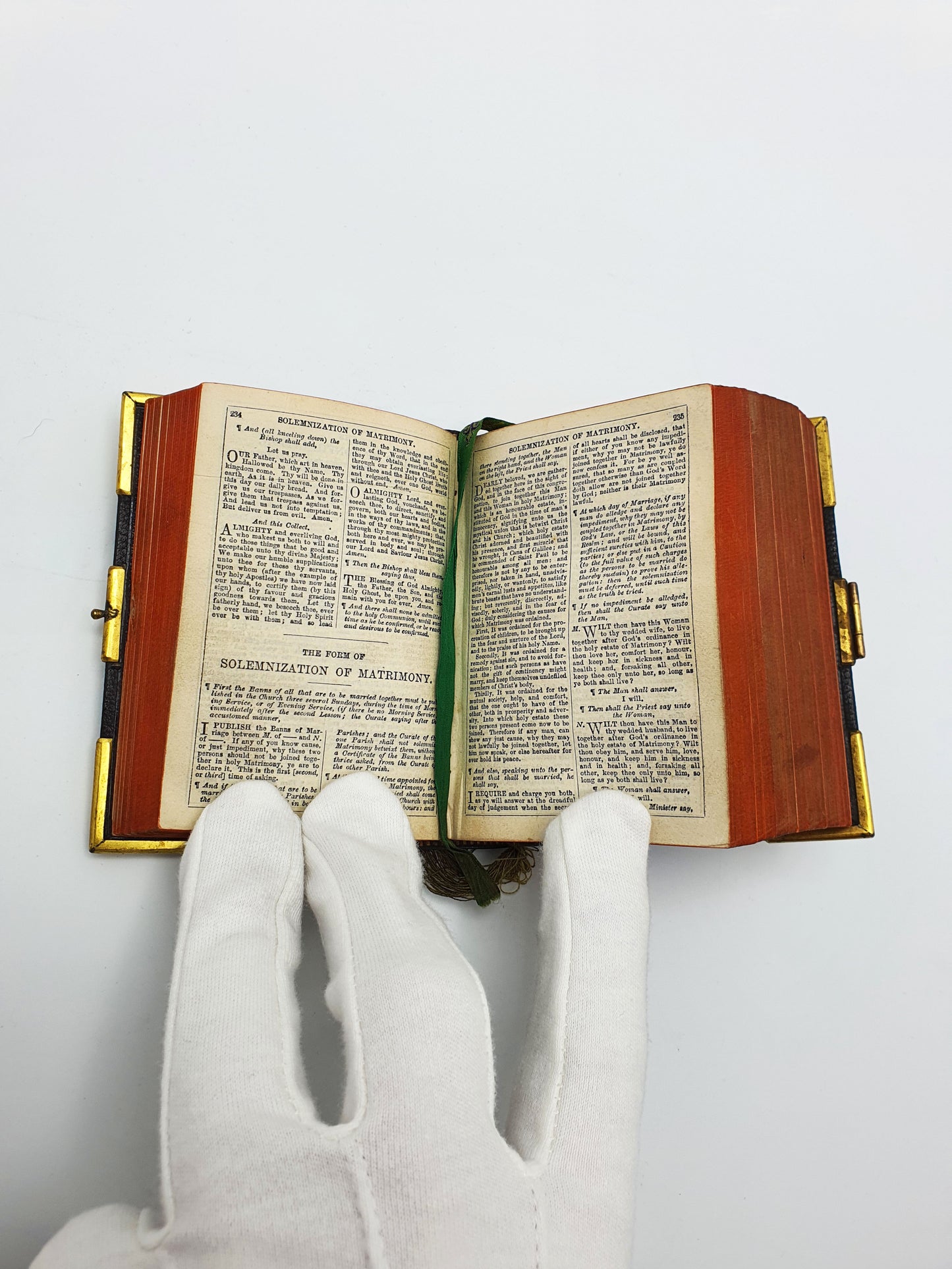 Antique Victorian Miniature Book of Common Prayer with Brass Clasp - 1871