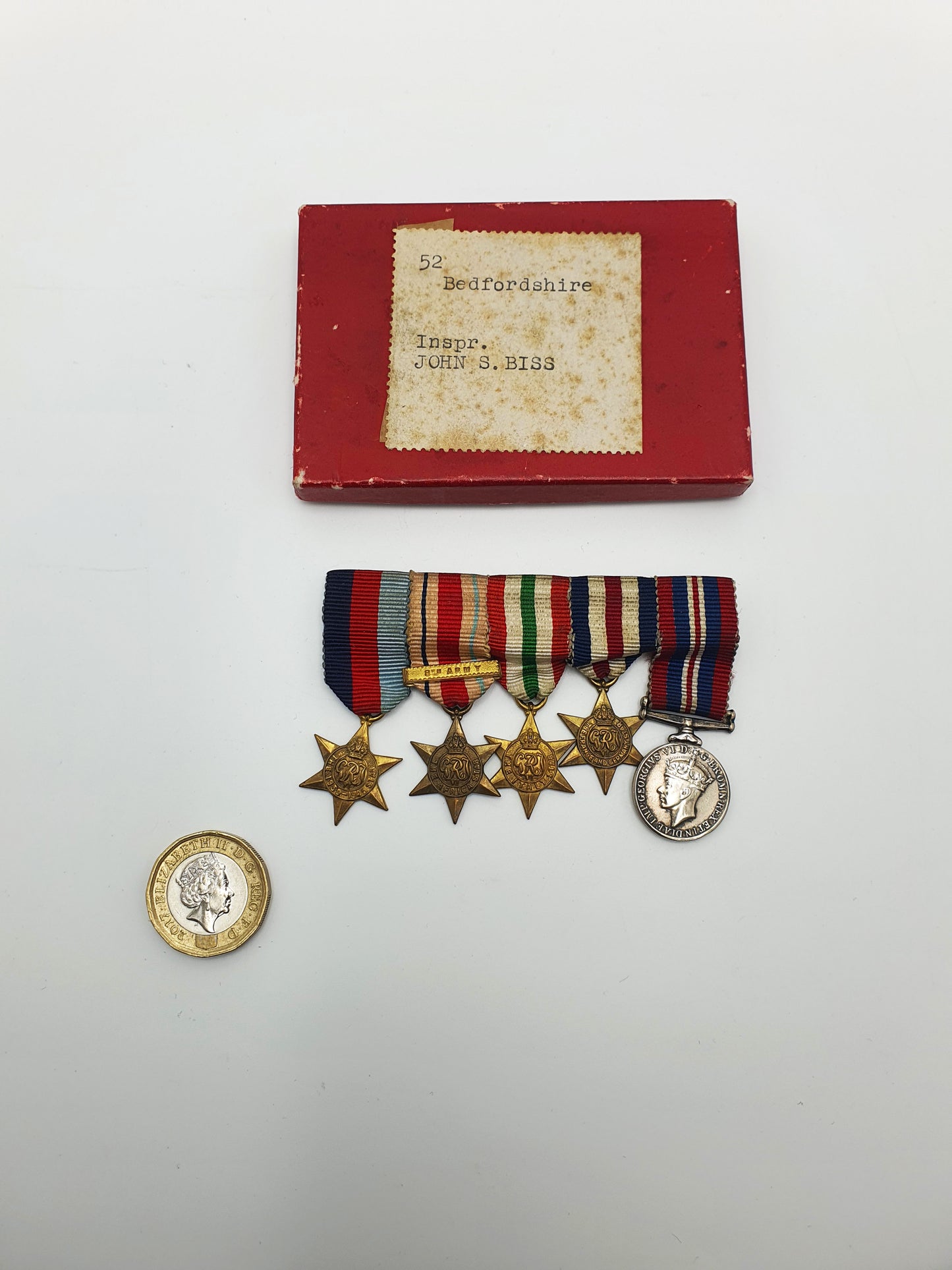 WWII British Miniature Medal Grouping with Four Campaign Stars and War Medal – circa 1945