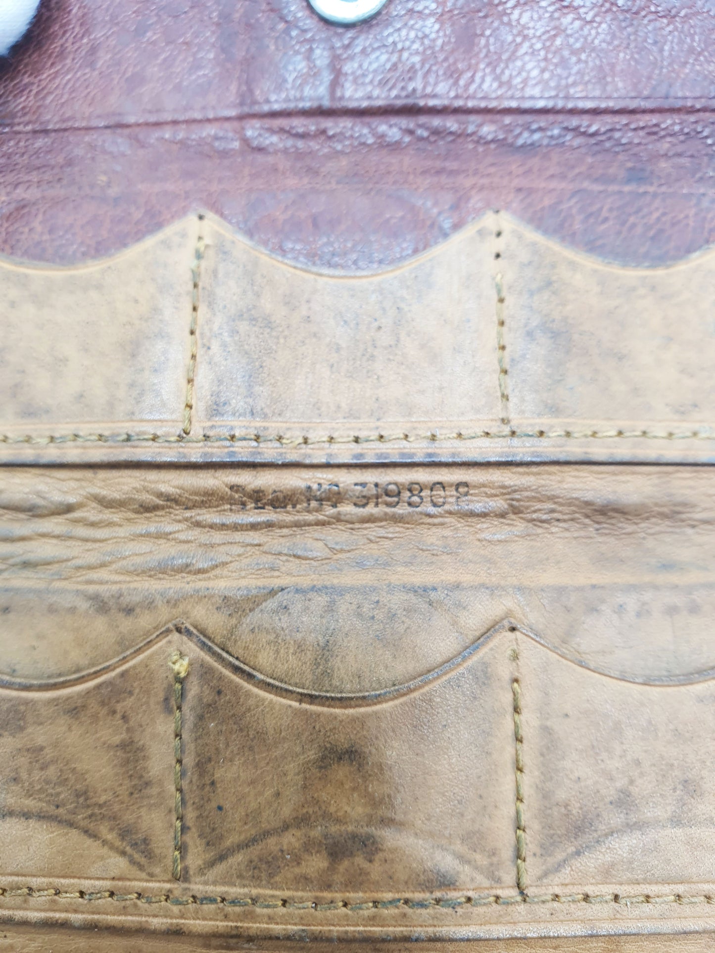 Unusual Edwardian Silver-Mounted Leather Stamp Wallet - 1902