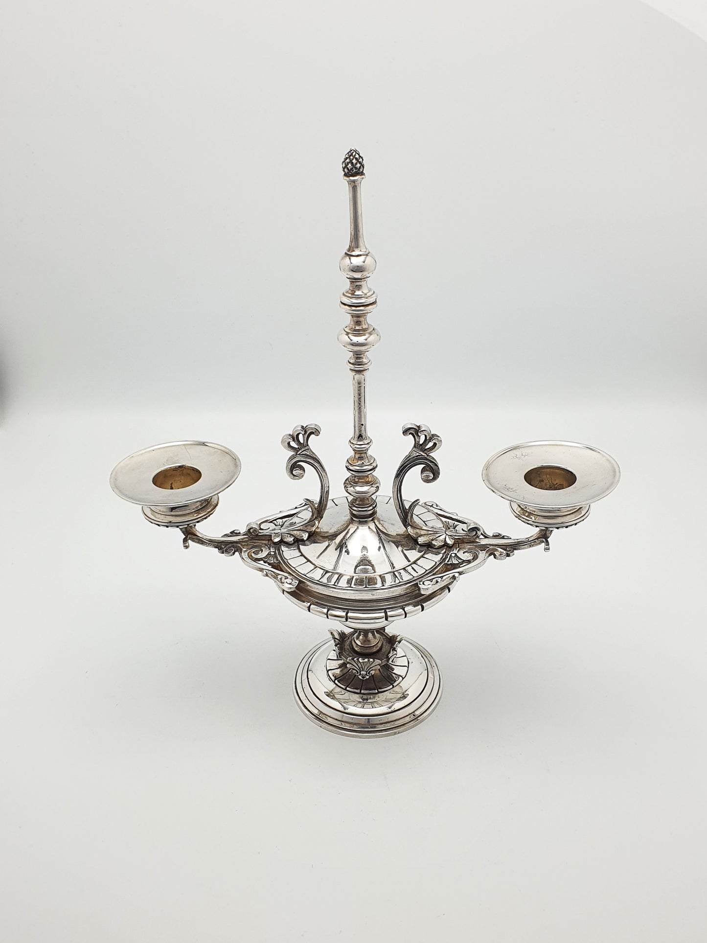 Pair of French Antique Victorian Neoclassical Revival Silver-Plated Candelabra – circa 1890