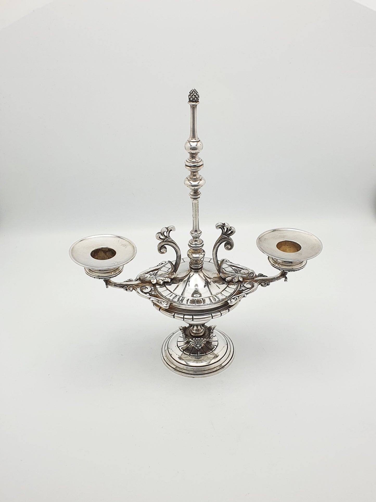 Pair of French Antique Victorian Neoclassical Revival Silver-Plated Candelabra – circa 1890