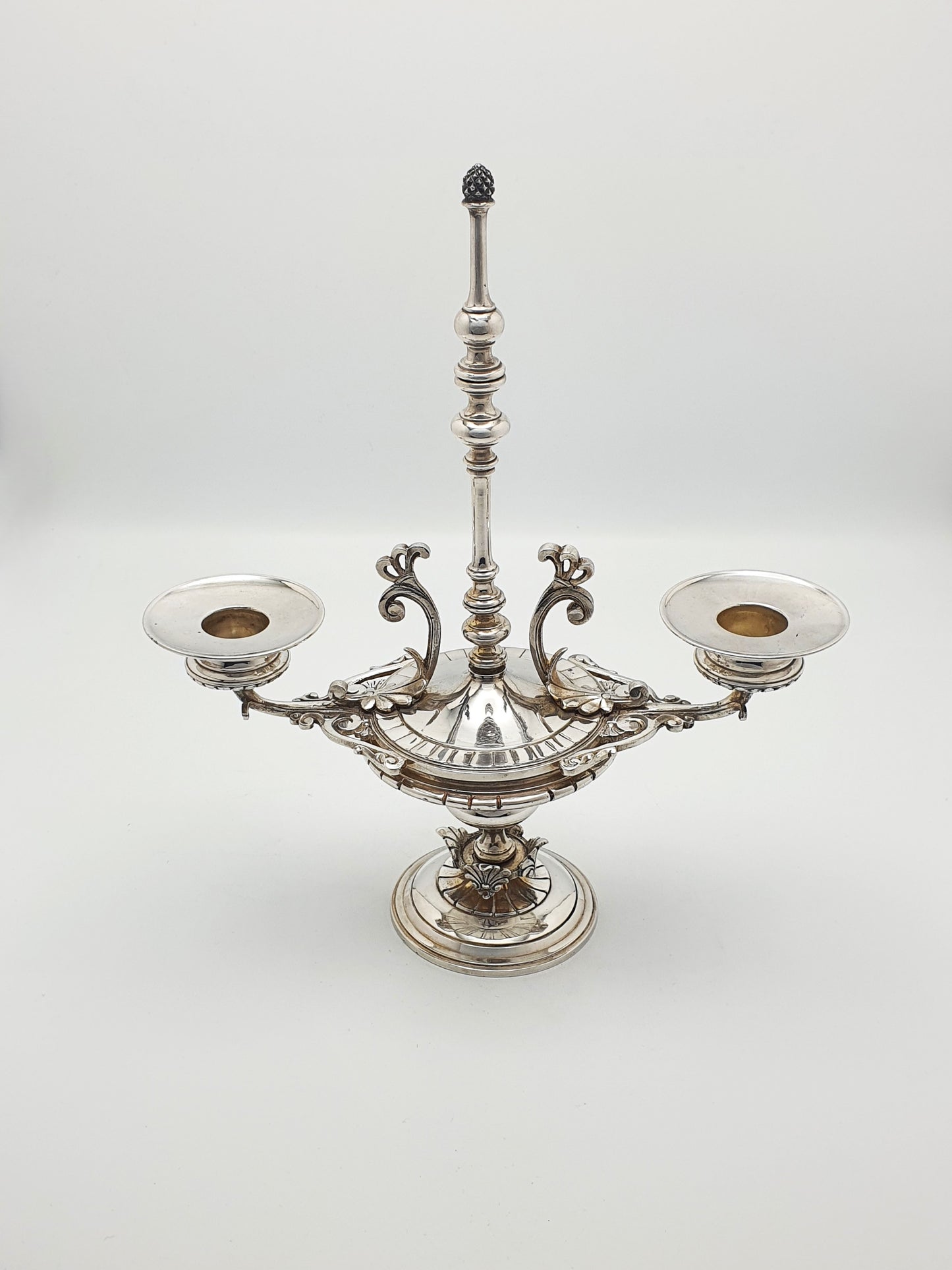 Pair of French Antique Victorian Neoclassical Revival Silver-Plated Candelabra – circa 1890