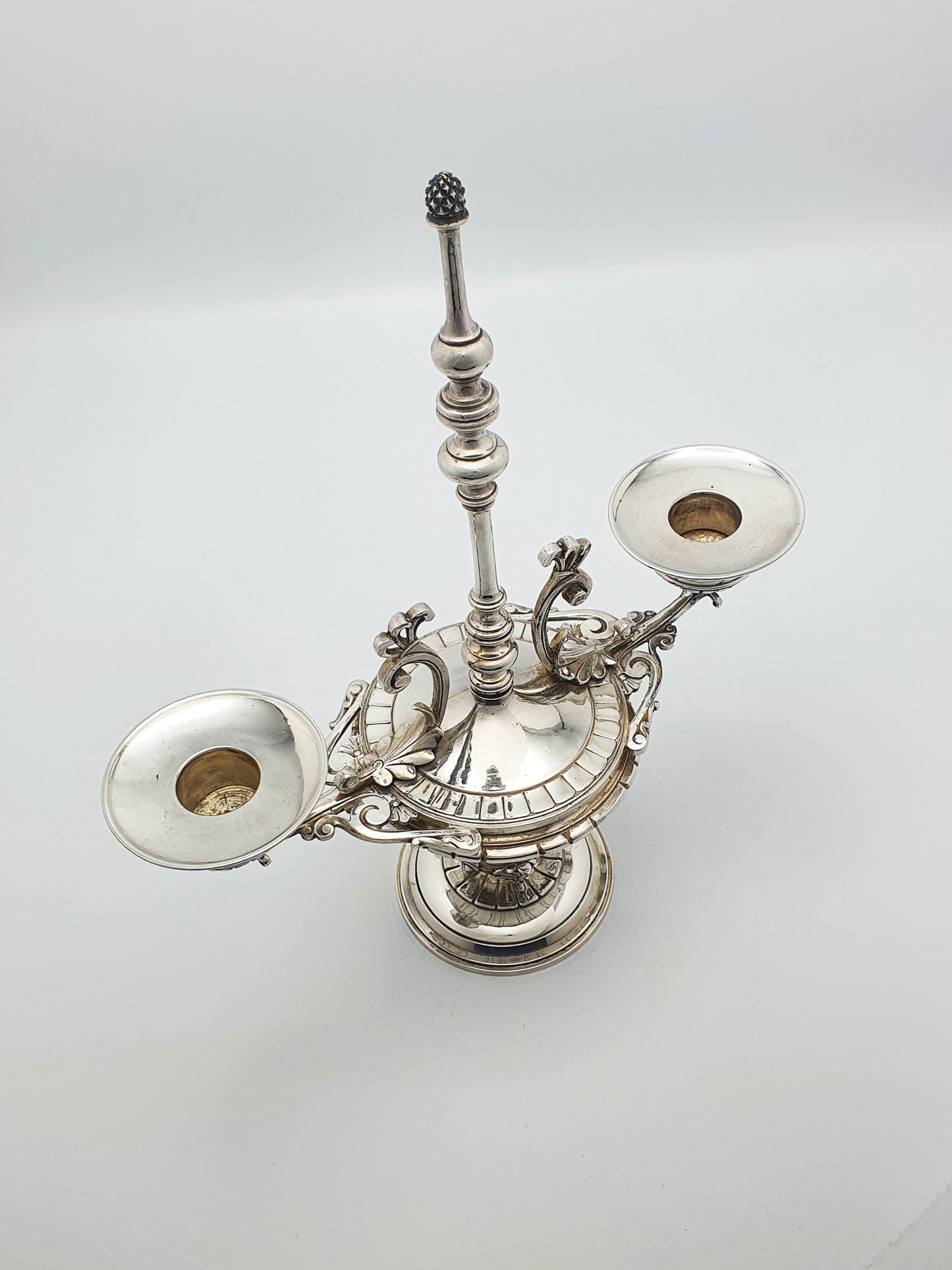 Pair of French Antique Victorian Neoclassical Revival Silver-Plated Candelabra – circa 1890