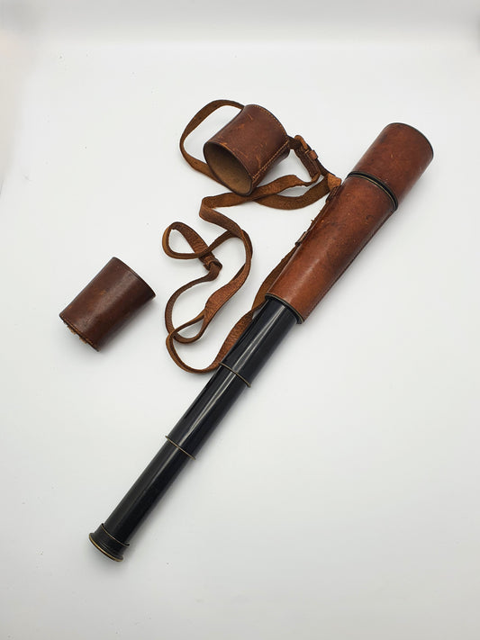 Fantastic World War One-Era Military Officer’s Telescope with Leather Case – circa 1915