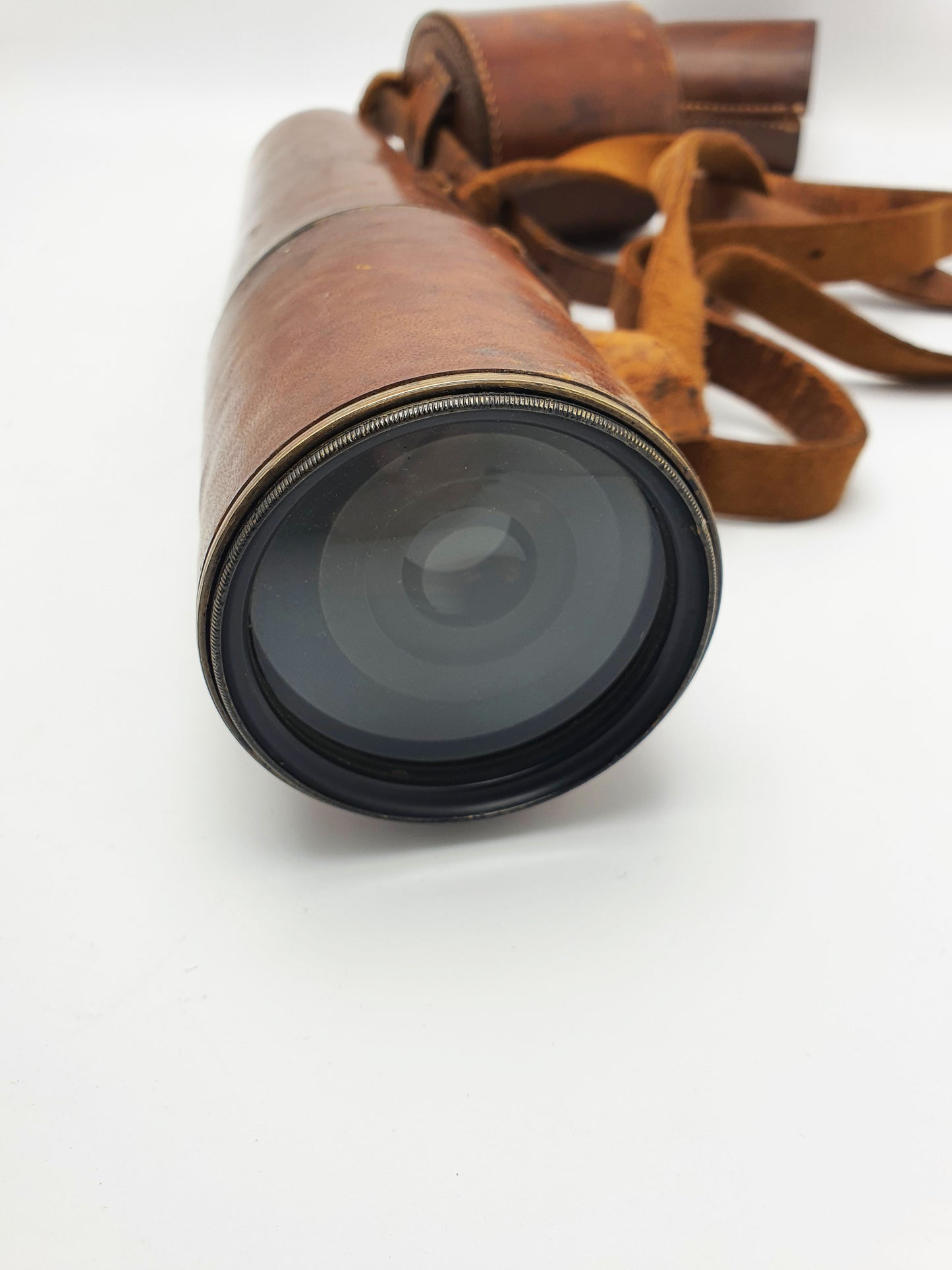 Fantastic World War One-Era Military Officer’s Telescope with Leather Case – circa 1915