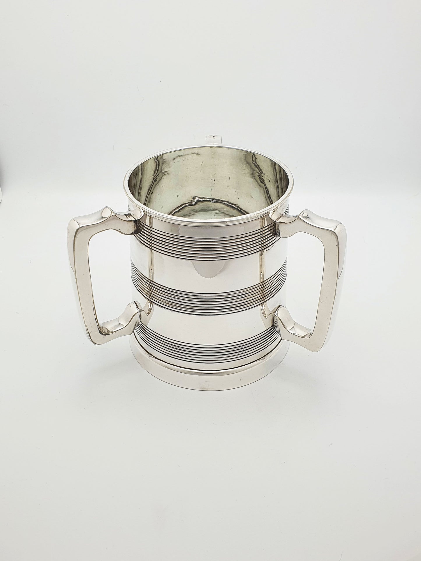 Fabulous Victorian Elkington Three Handled Tankard - English Antique - 1868