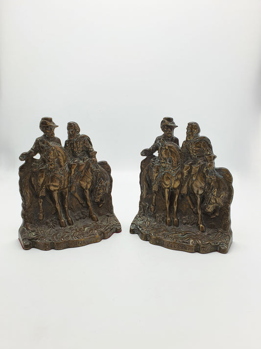 Unusual Pair of 'American' Confederate Bronze Bookends - 1923