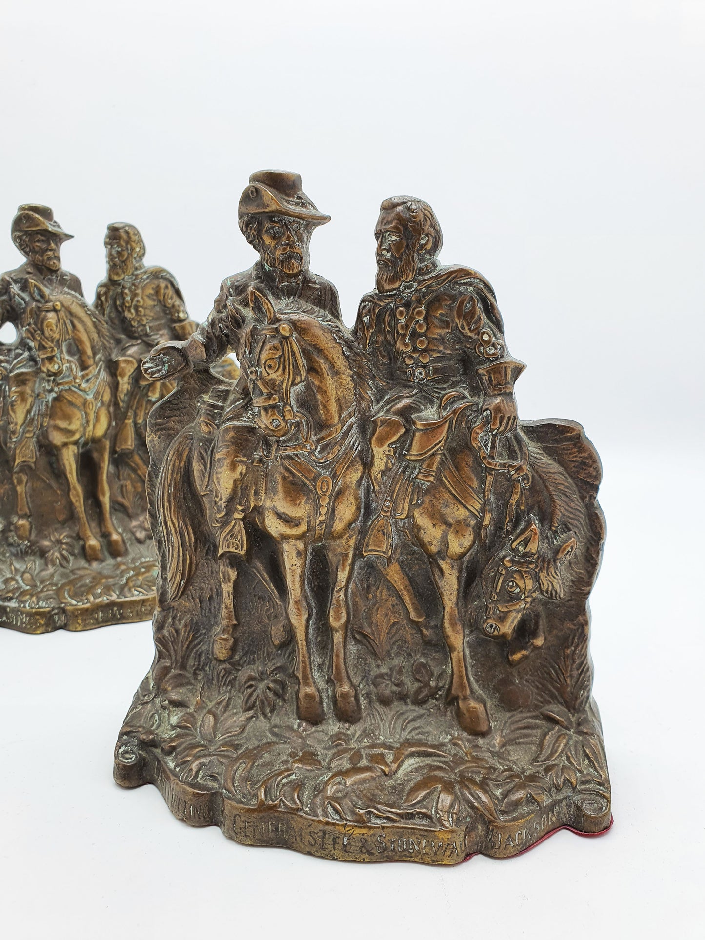 Unusual Pair of 'American' Confederate Bronze Bookends - 1923