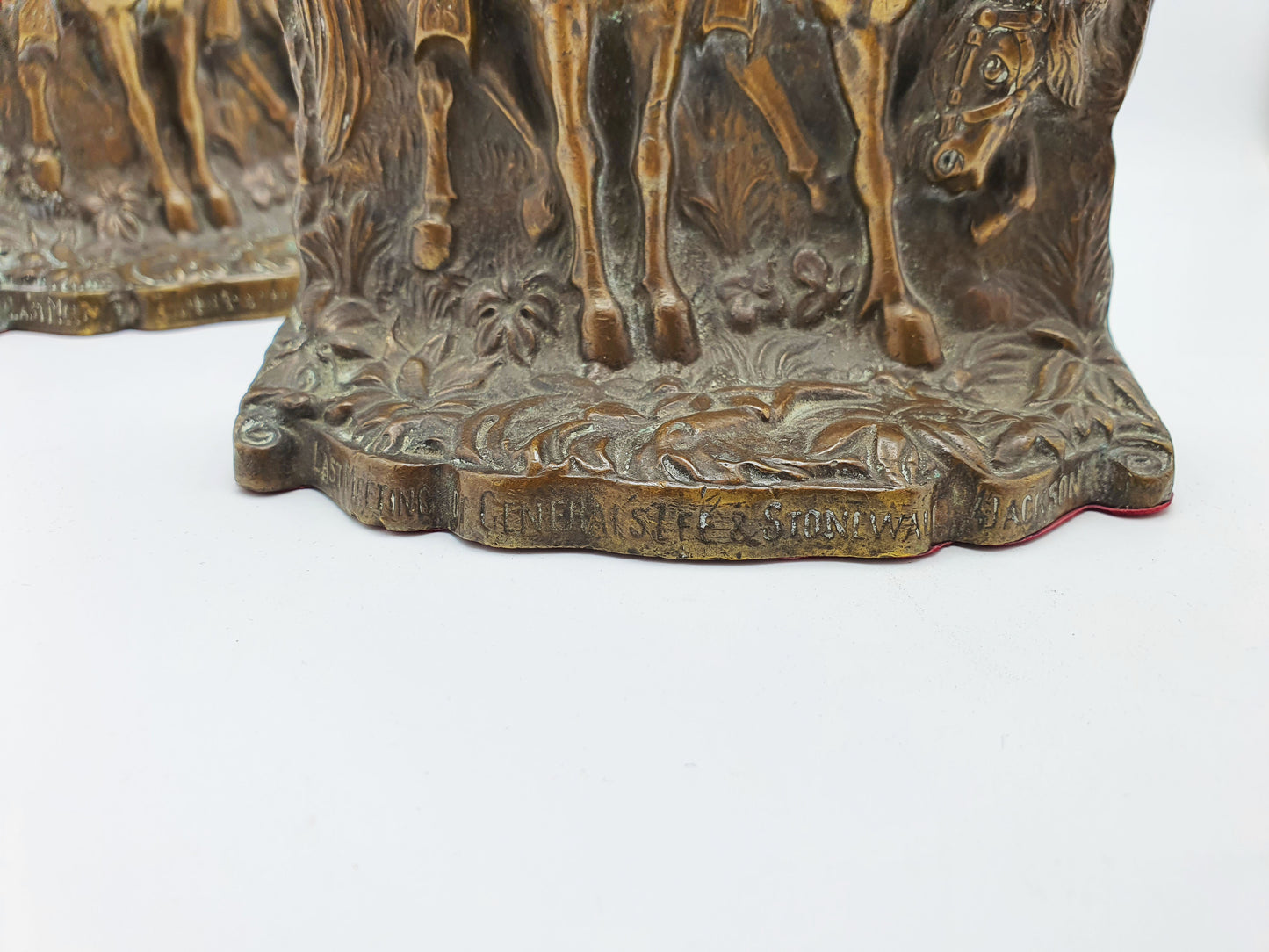 Unusual Pair of 'American' Confederate Bronze Bookends - 1923