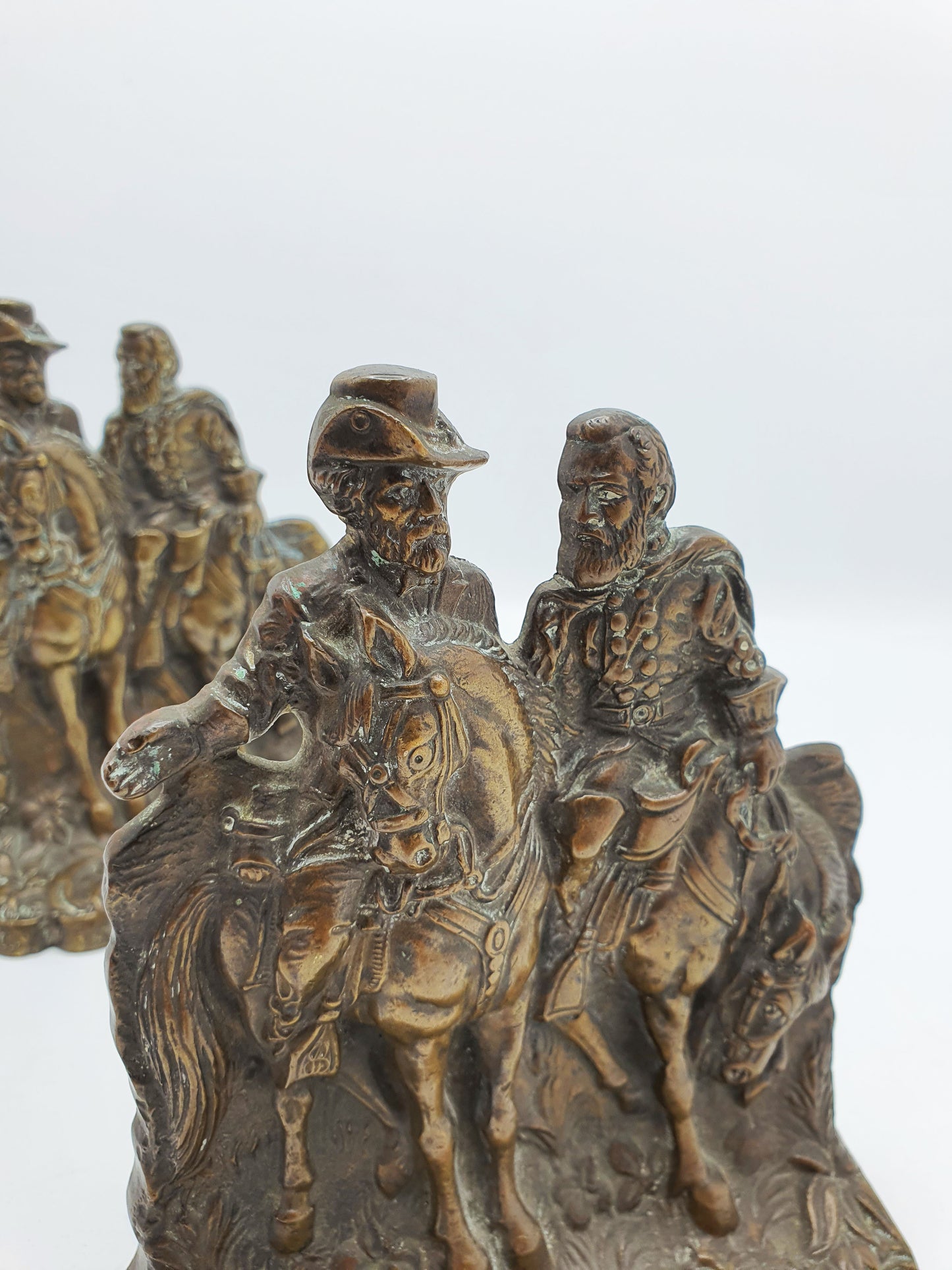 Unusual Pair of 'American' Confederate Bronze Bookends - 1923