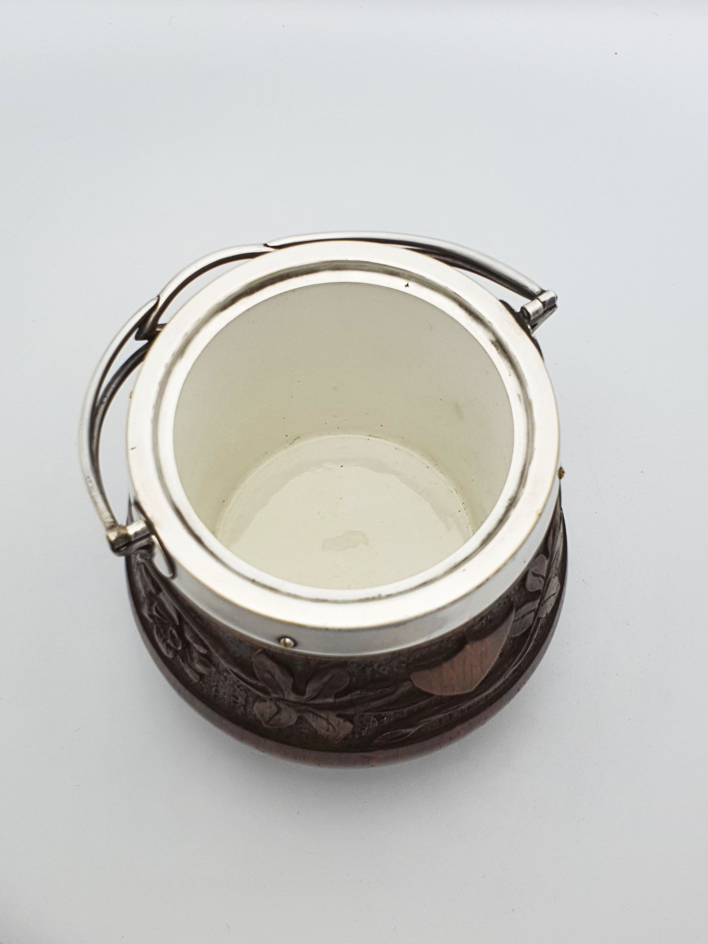 Fabulous antique oak cookie/ biscuit barrel - circa 1890