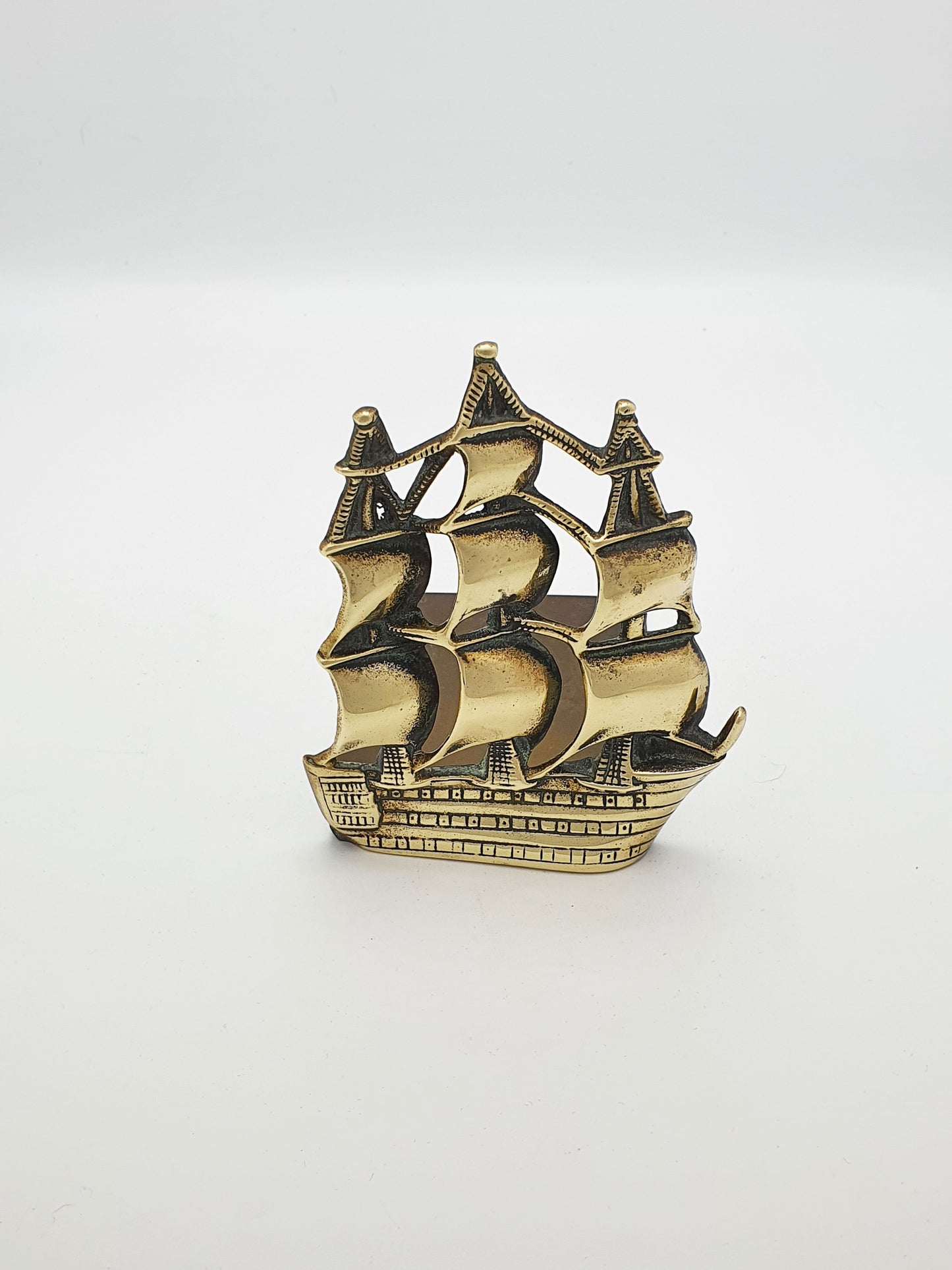 Wonderful Pair of Galleon Brass Book Ends - circa 1930