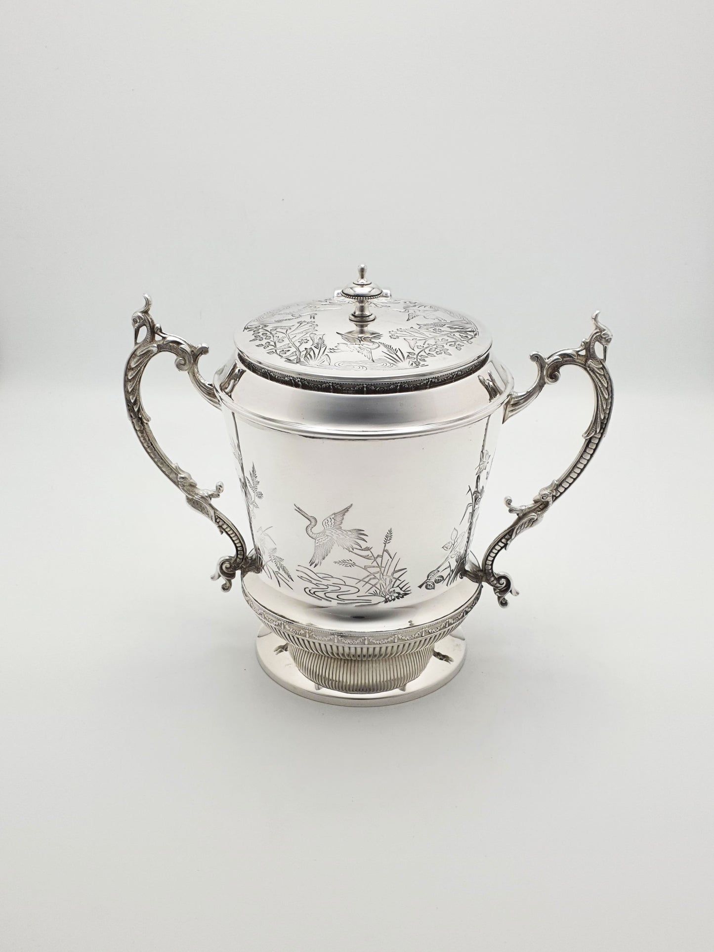 Fabulous Victorian Silver-Plated Cookie Jar/Biscuit Box - English Antique - circa 1890
