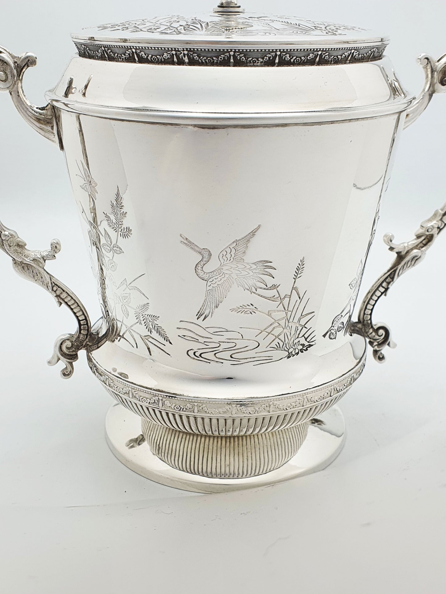 Fabulous Victorian Silver-Plated Cookie Jar/Biscuit Box - English Antique - circa 1890