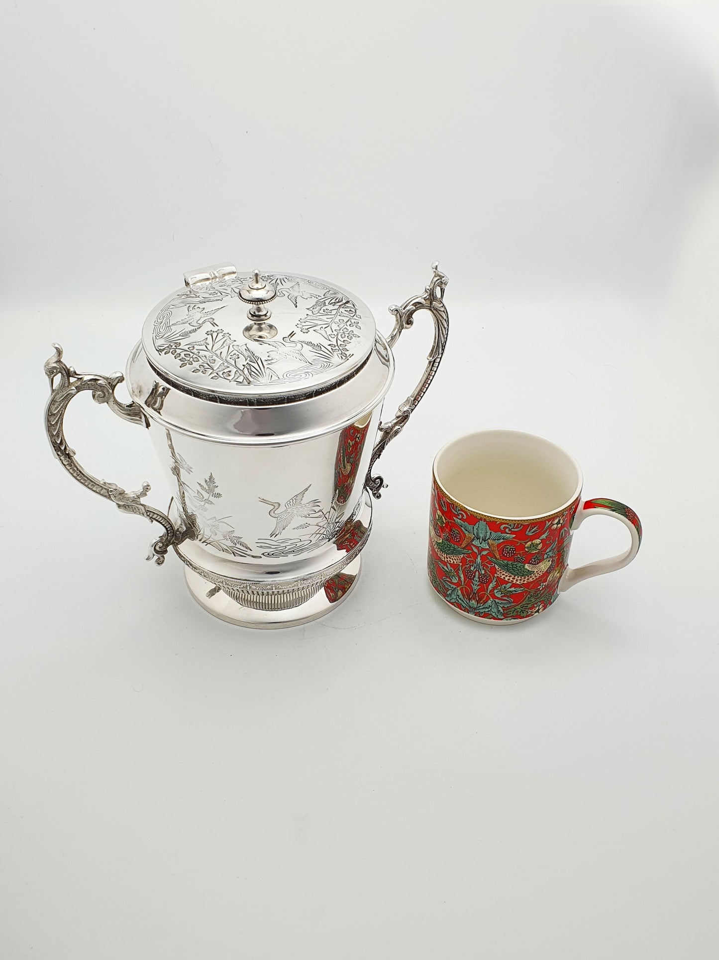 Fabulous Victorian Silver-Plated Cookie Jar/Biscuit Box - English Antique - circa 1890