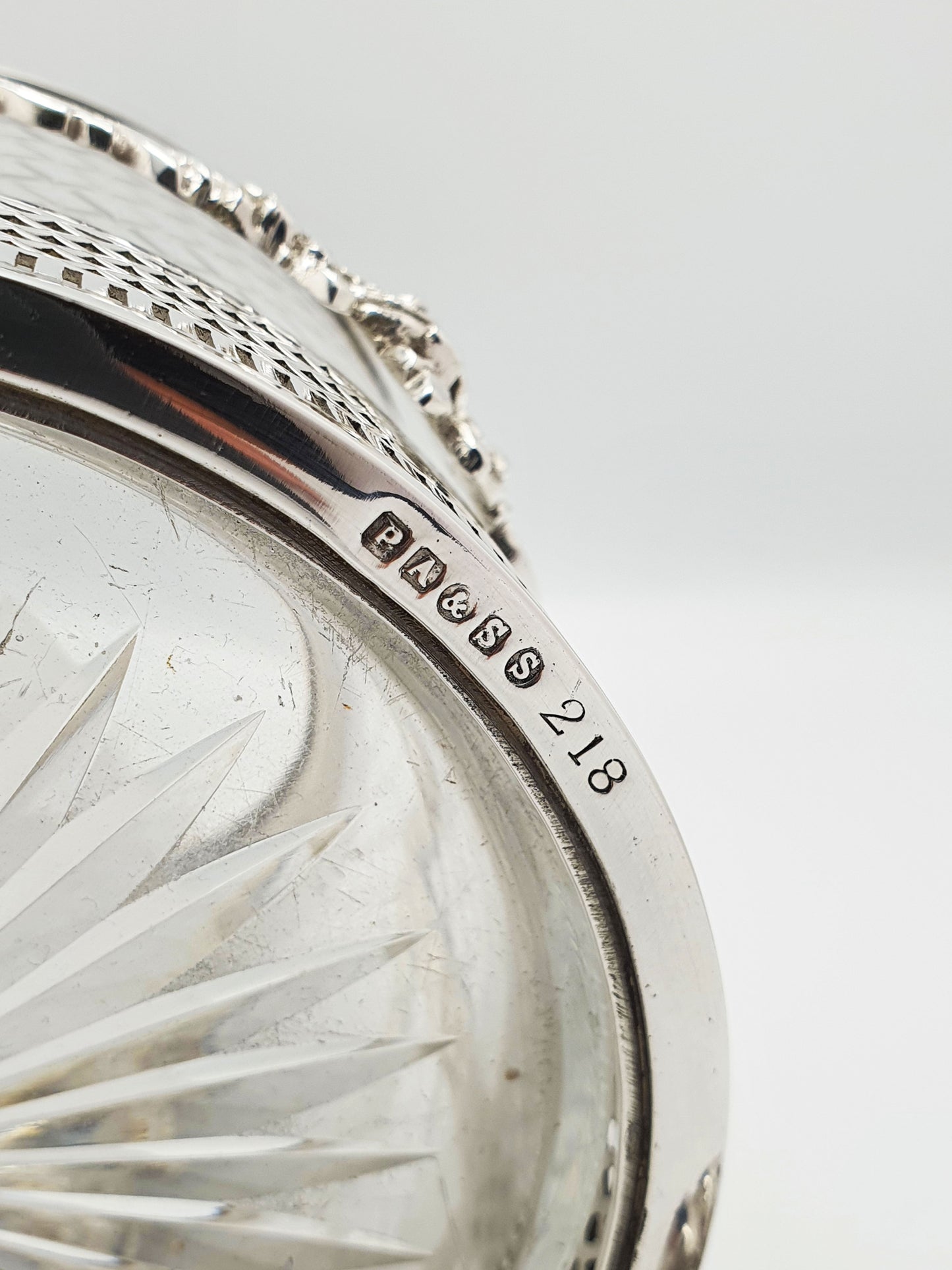 Fabulous Edwardian glass cookie/ biscuit box - English antique - Circa 1905