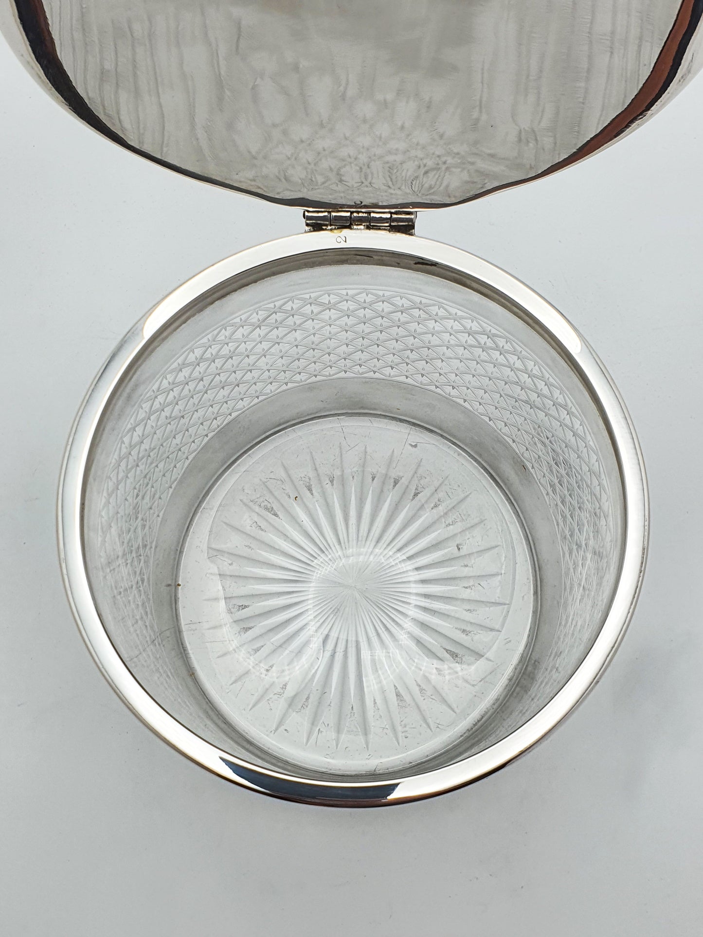 Fabulous Edwardian glass cookie/ biscuit box - English antique - Circa 1905