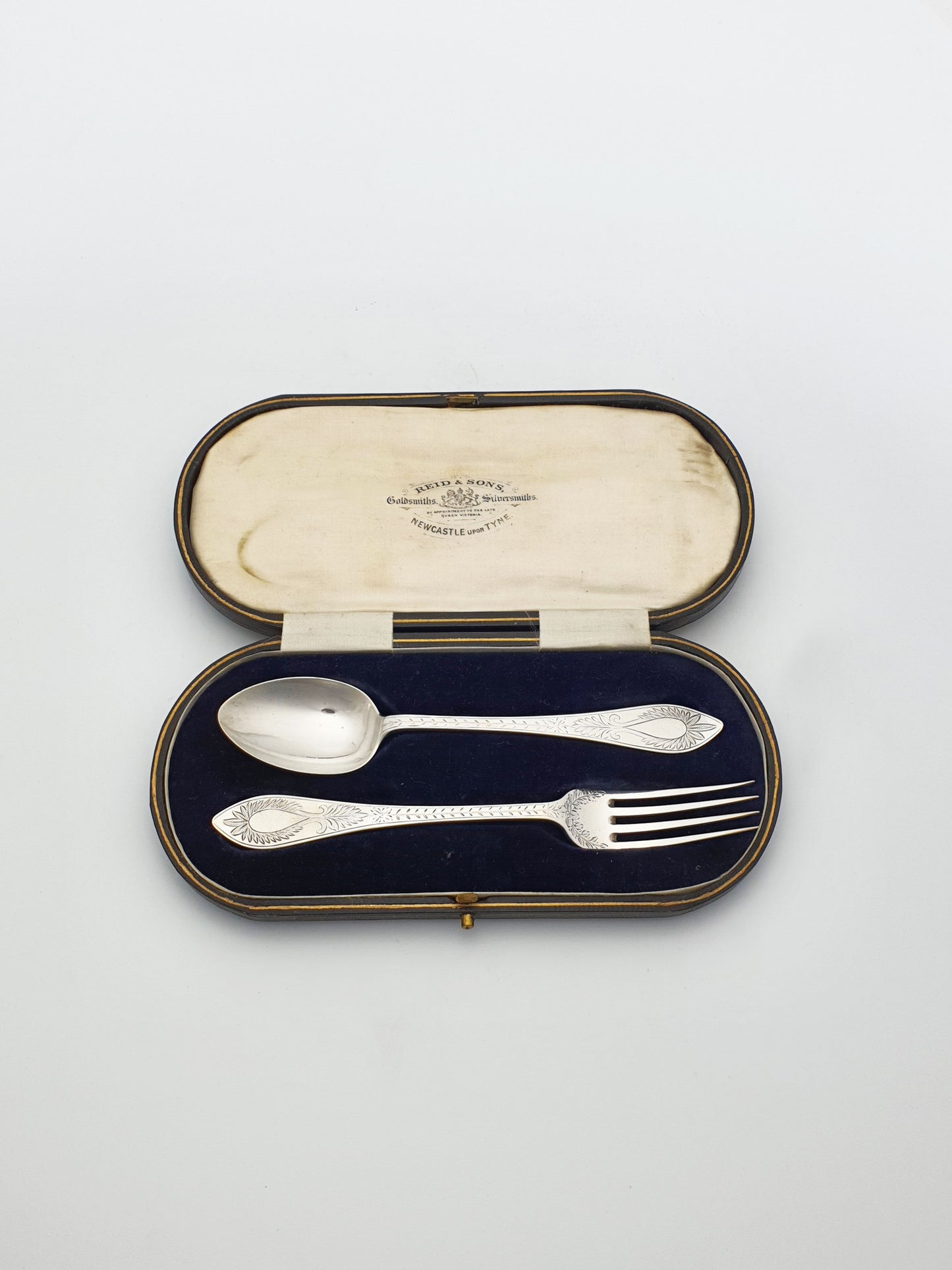 Lovely Victorian Silver Christening Set - Birmingham 1891