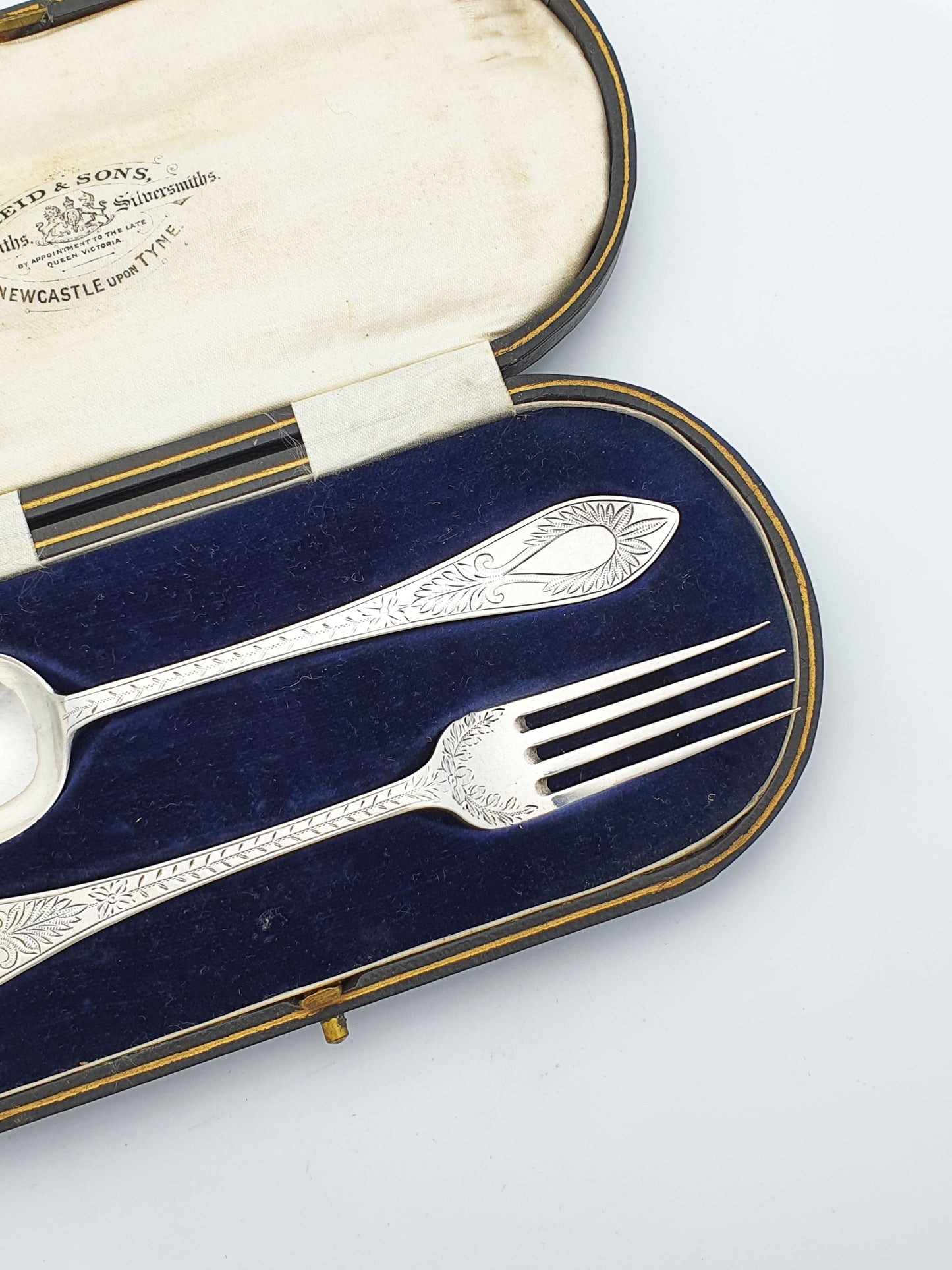 Lovely Victorian Silver Christening Set - Birmingham 1891