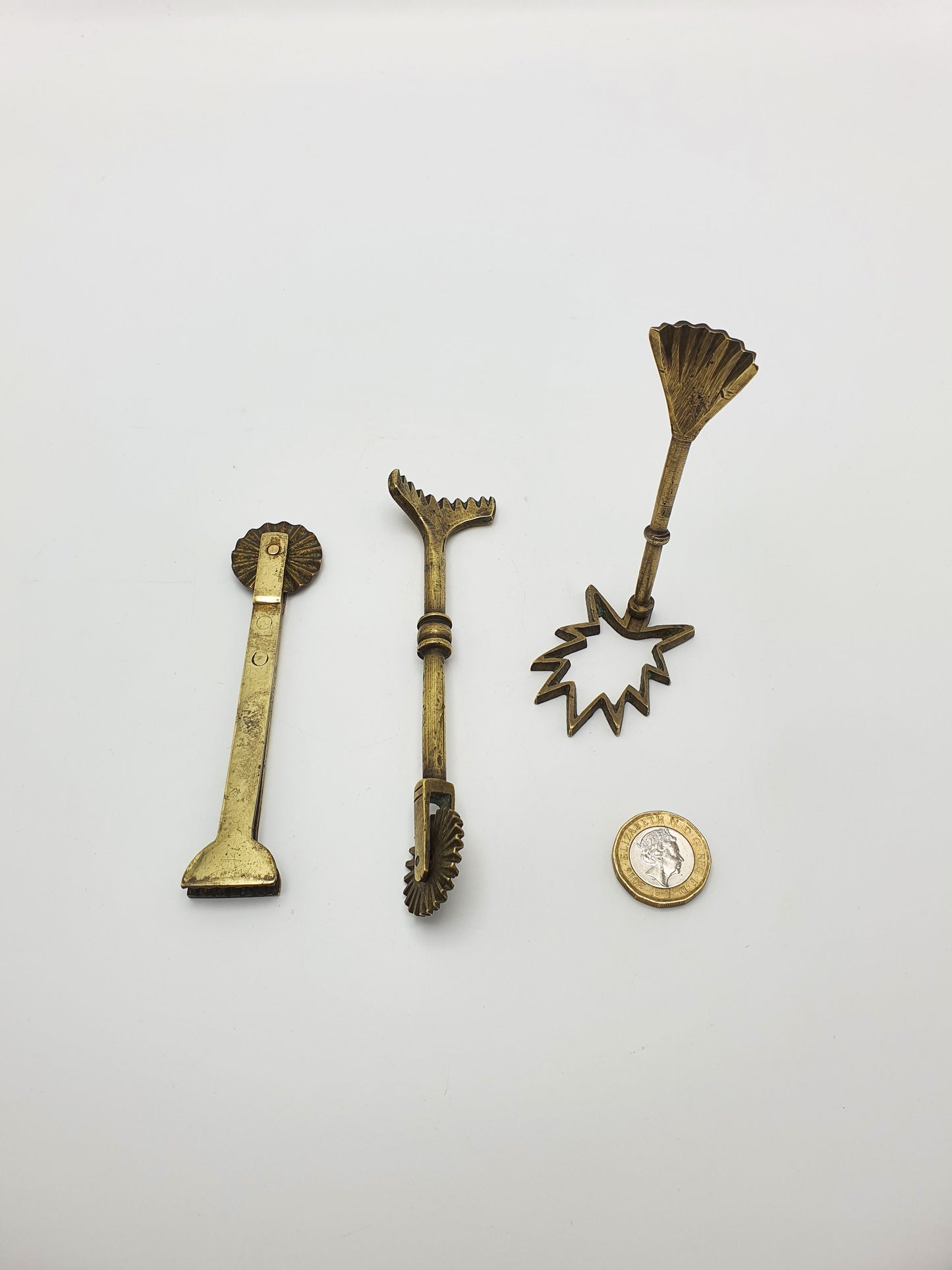 Nice Collection of 3 Antique Victorian Brass Pastry Tools – circa 1890