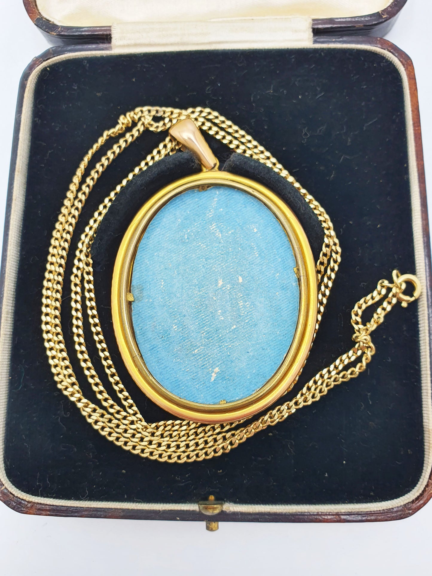 Lovely Antique Continental Portrait Pendant Necklace – circa 1900